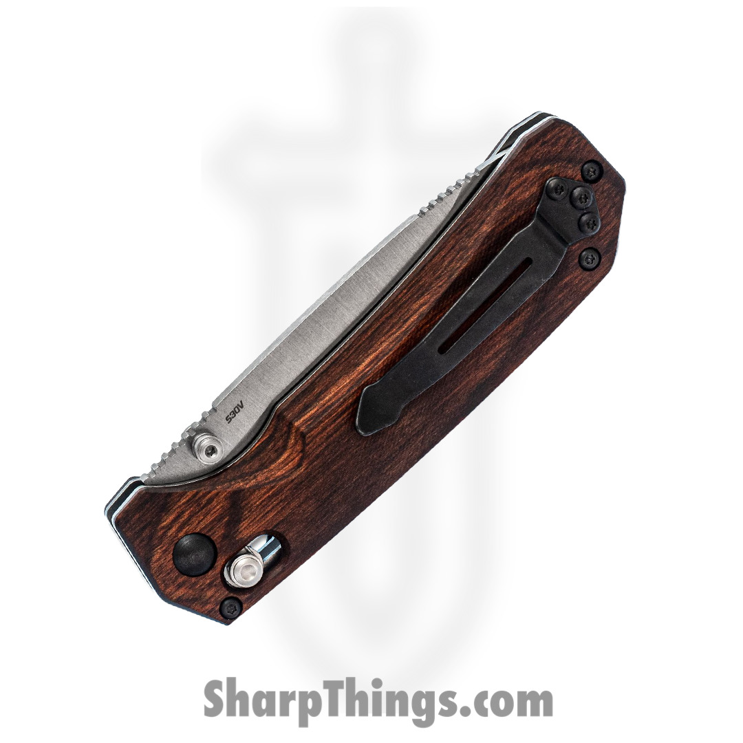 Benchmade - 150602 - Hunt Grizzly Creek with Gut Hook - Folding Knife - S30V Stonewash Drop Point - Dymondwood - Brown - Image 10