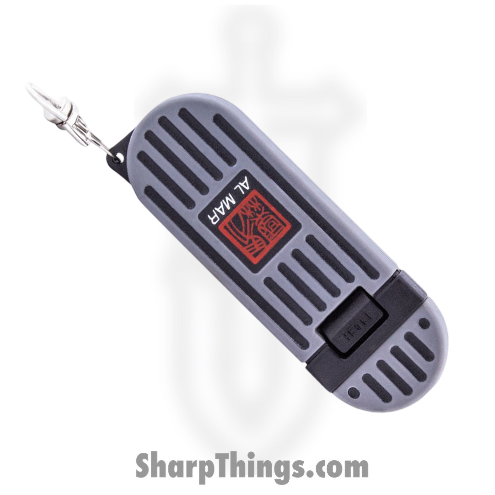 Al Mar - AMK1001GYBKBL - Stinger Keyring Knife - Fixed Blade Knife - D2 Satin Spear Point - Polymer with TPR Overmold - Black - Image 9
