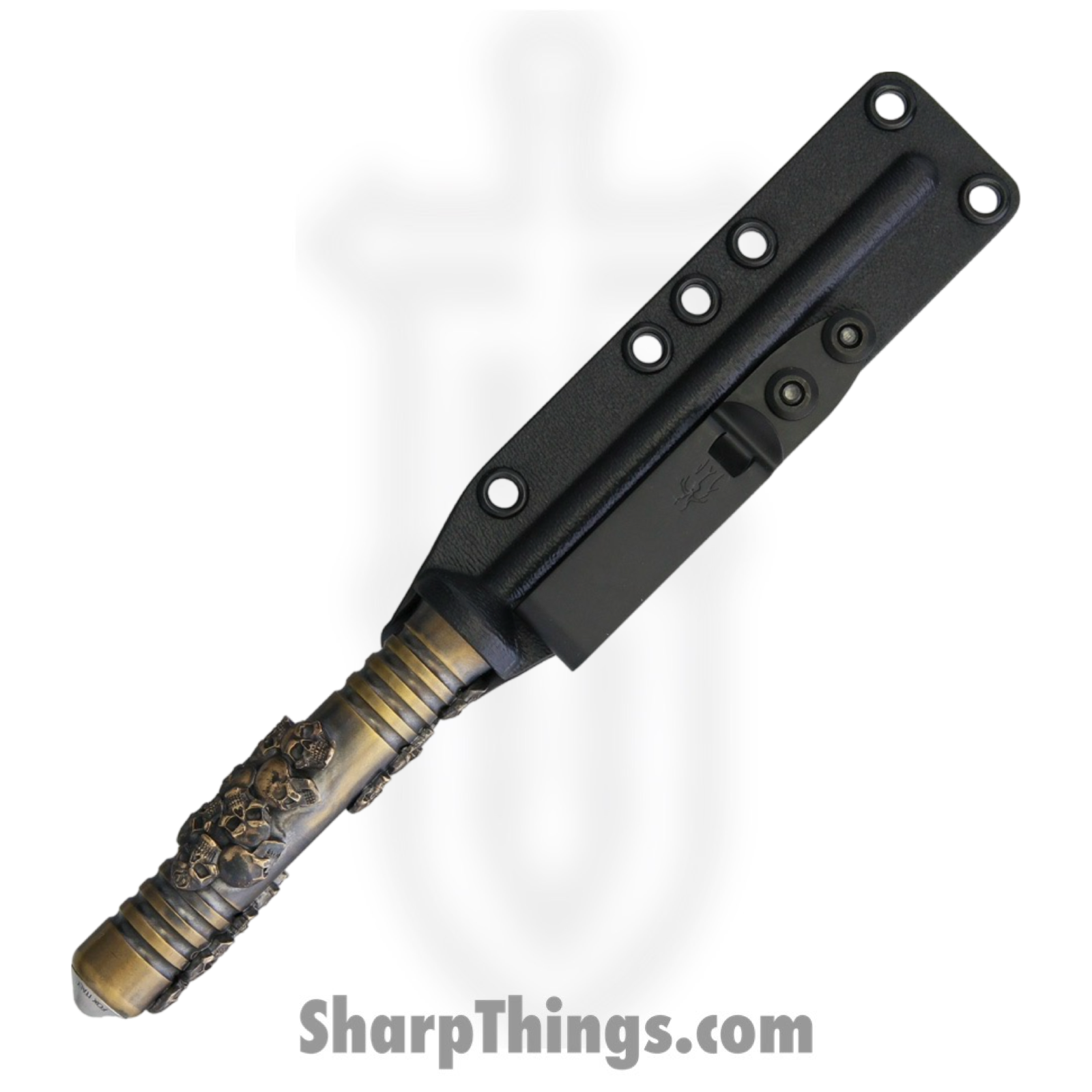 Bastinelli Creations - BAS217C - Ice Scream Crypt - Fixed Blade Knife - HDL420 Steel - Skull Artwork - Bronze - Image 7