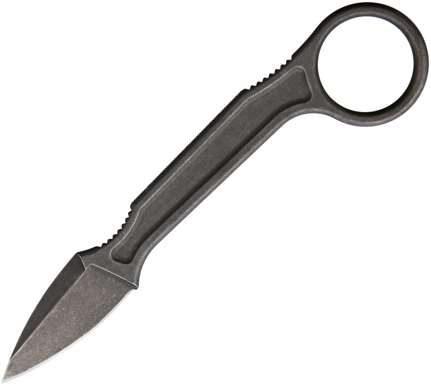 Bastinelli Creations - BAS223 - SPADE - Fixed Blade Knife - N690 Stonewash Spear Point - Skeletonized - Black - Image 9