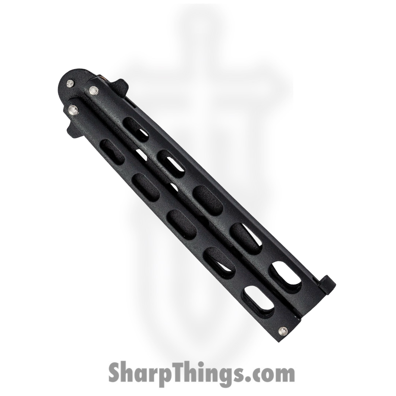 Bear & Son - BC115BTR - Butterfly Trainer - Balisong - 1095 HC Coated Drop Point - Powder Coated Zinc - Black - Image 8