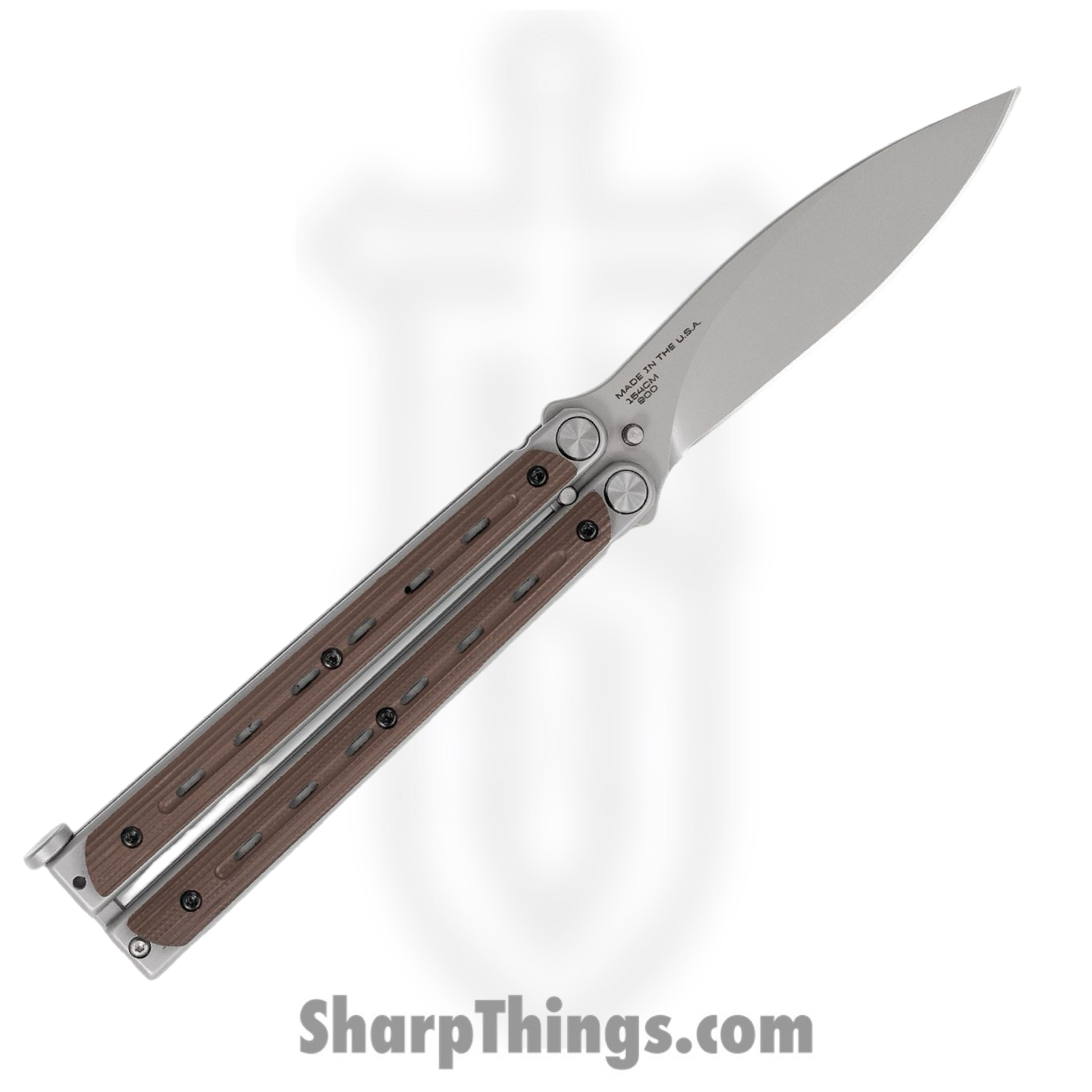 Bradley - BCC902 - Kimura - Balisong - 154CM Blasted Spear Point - Steel G10 - Brown - Image 5