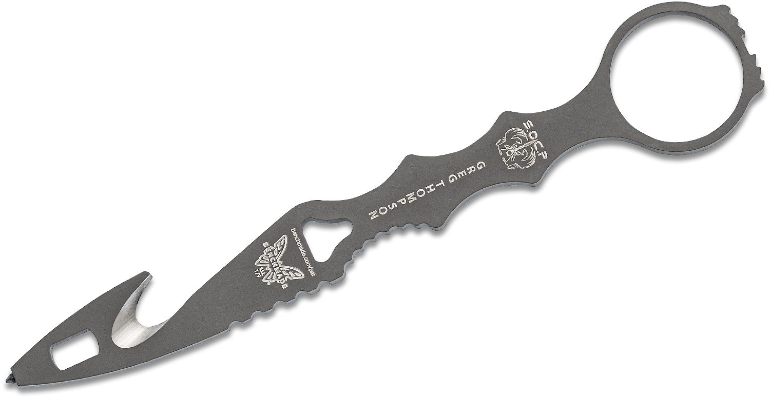Benchmade - 179GRY - SOCP Rescue Tool - Fixed Blade Knife - 440C SS Coated Rescue Hook - Skeletonized - Black - Image 16