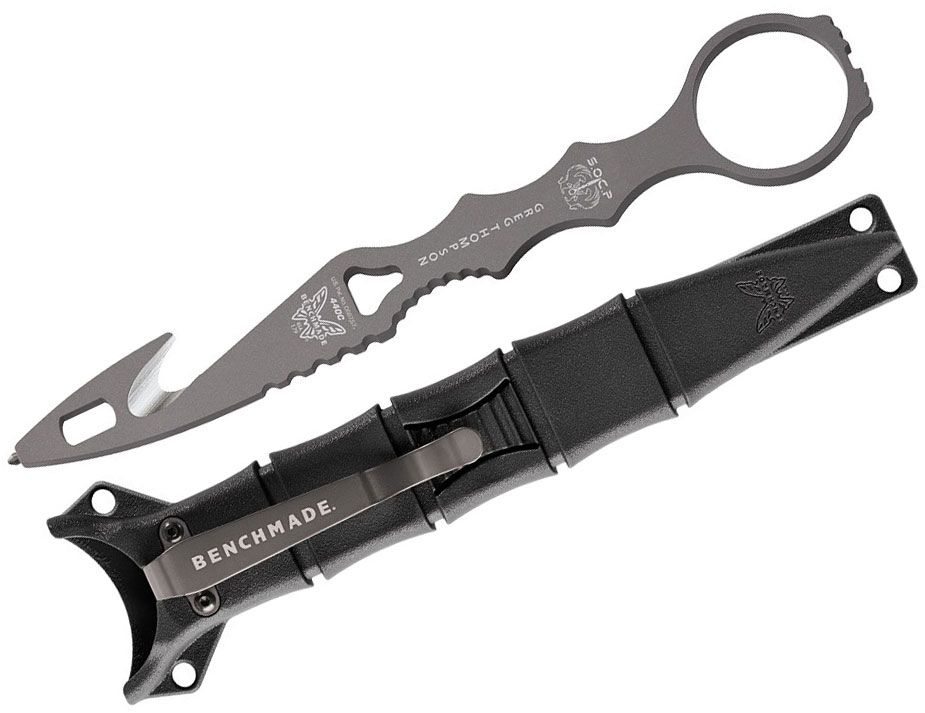 Benchmade - 179GRY - SOCP Rescue Tool - Fixed Blade Knife - 440C SS Coated Rescue Hook - Skeletonized - Black - Image 18