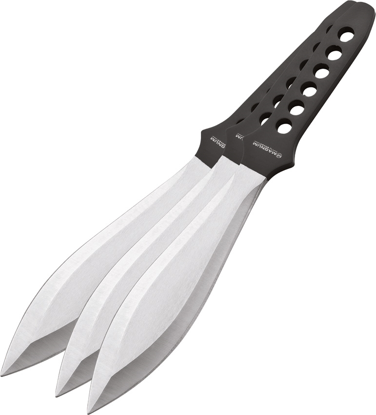 Boker Magnum - BOM02GL193 - Profi I Throwing Knife Set - Fixed Blade Knife - 420 SS Satin Spear Point - Stainless - Black - Image 4