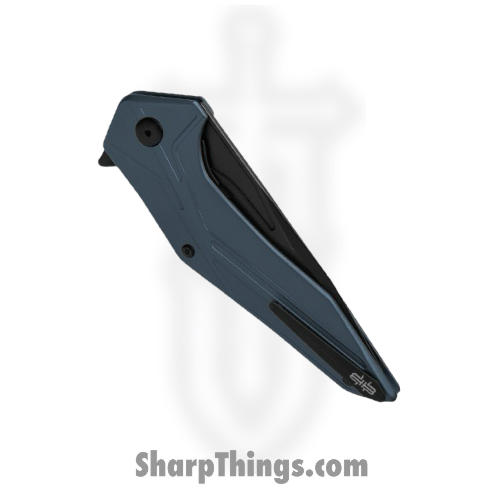 Brous Blades - BRB243 - Tyrant - Folding Knife - D2 Coated Tanto - Aluminum - Blue - Image 6