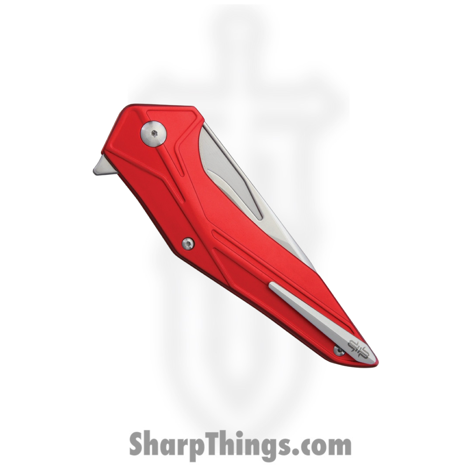 Brous Blades - BRB251 - Tyrant - Folding Knife - D2 Satin Tanto - Aluminum - Red - Image 4