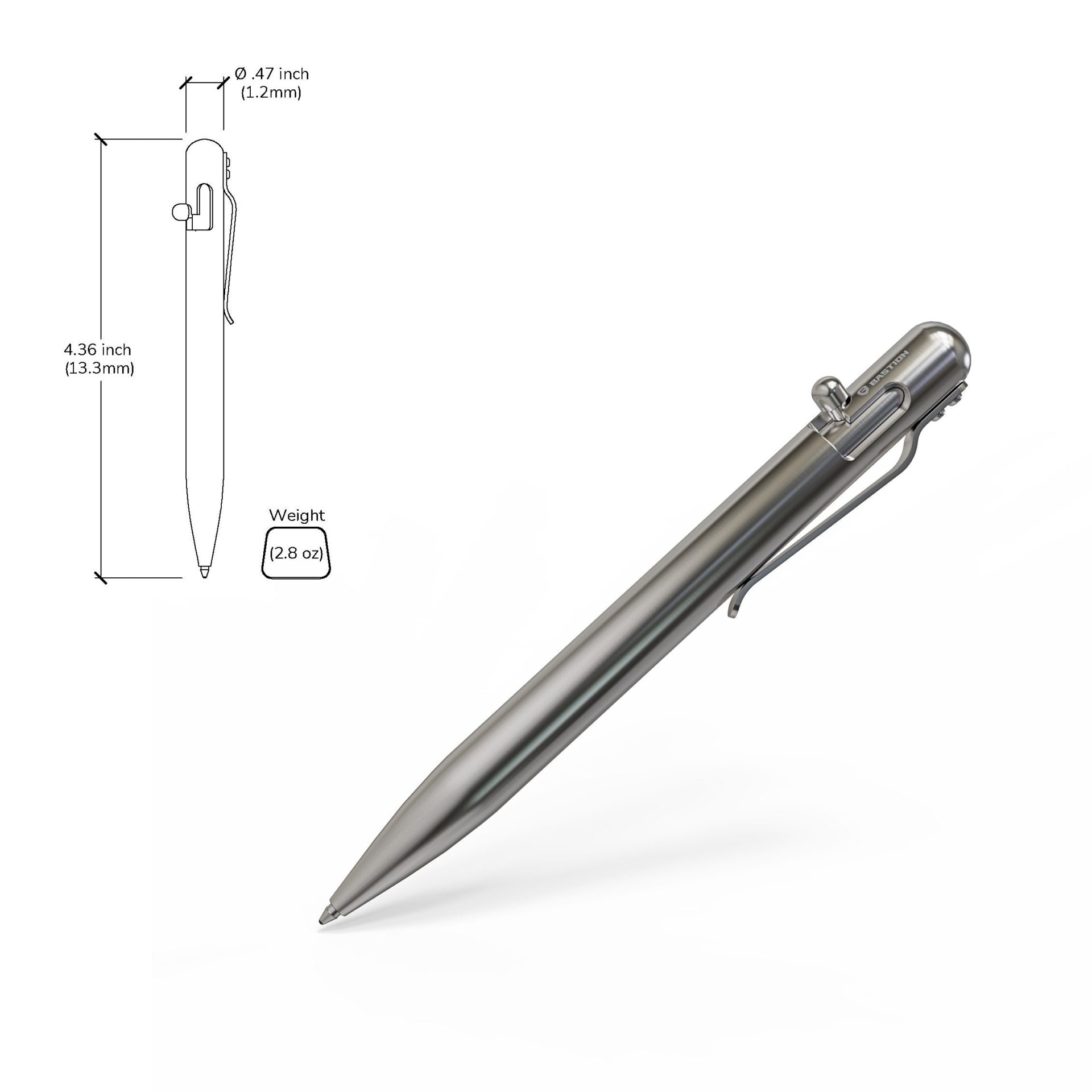 Bastion - BSTN223 - EDC Bolt Action Pen - Stainless - Image 16