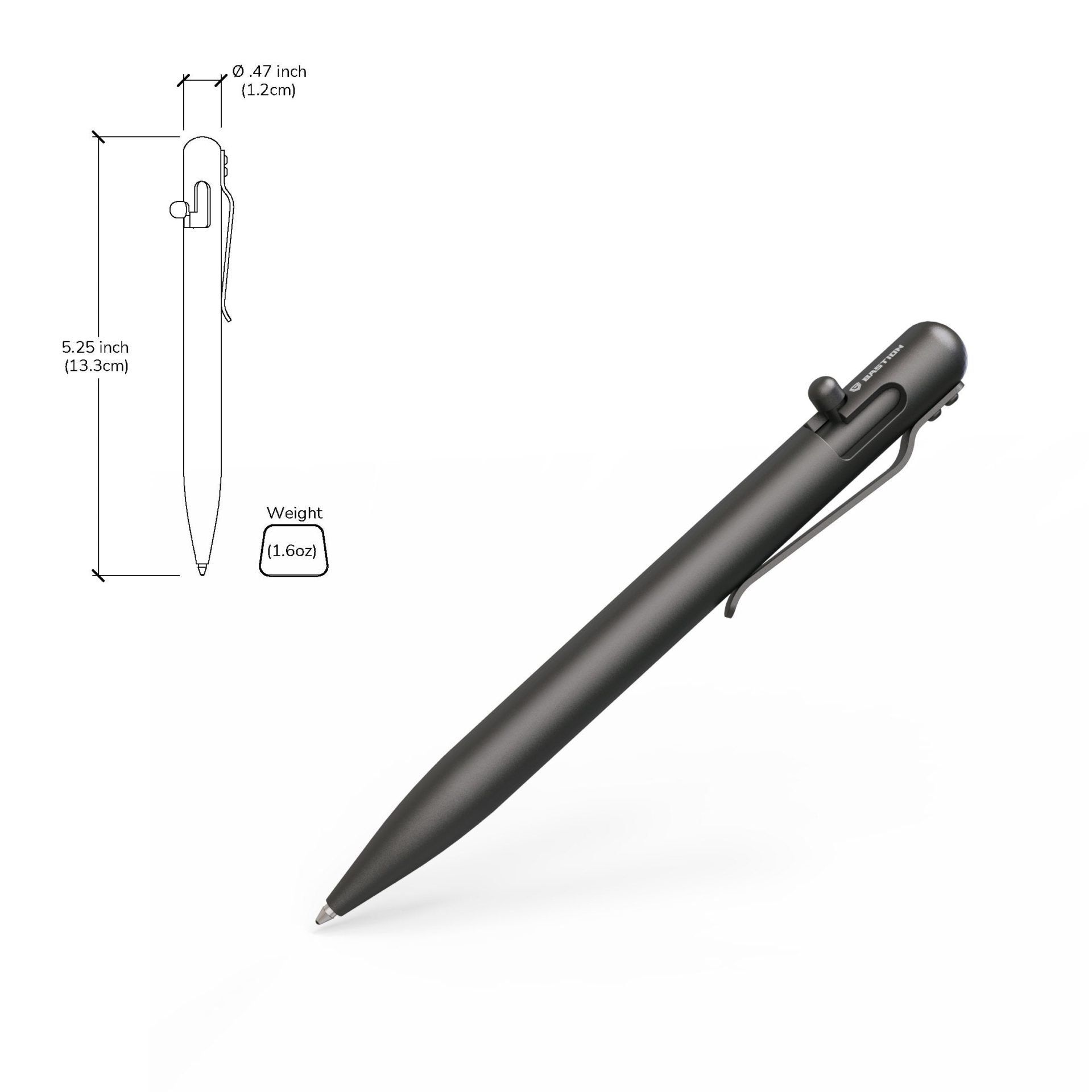Bastion - BSTN248G - Bolt Action Pen - Titanium - Gray - Image 15