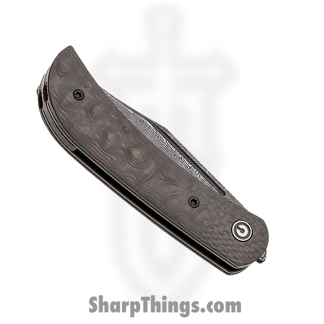 Civivi - C19010CDS3 - Appalachian Drifter II Front Flipper Knife - Damascus Carbon Fiber - Black - Image 10