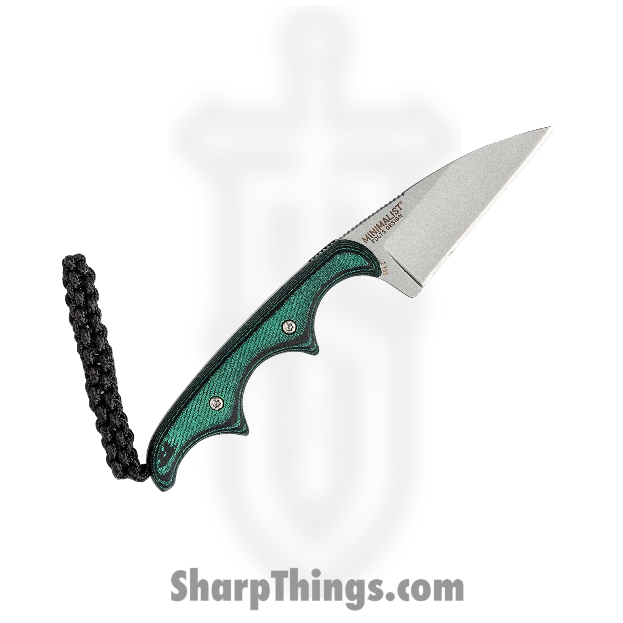 CRKT - 2385 - Folts Minimalist - Fixed Blade Knife - 5Cr15MoV Bead Blast Wharncliffe - Micarta - Green - Image 11