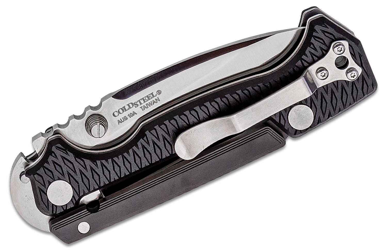 Cold Steel - CS58SQL - AD-15 Lite - Folding Knife - AUS-10A Satin Drop Point - Griv-Ex - Black - Image 17