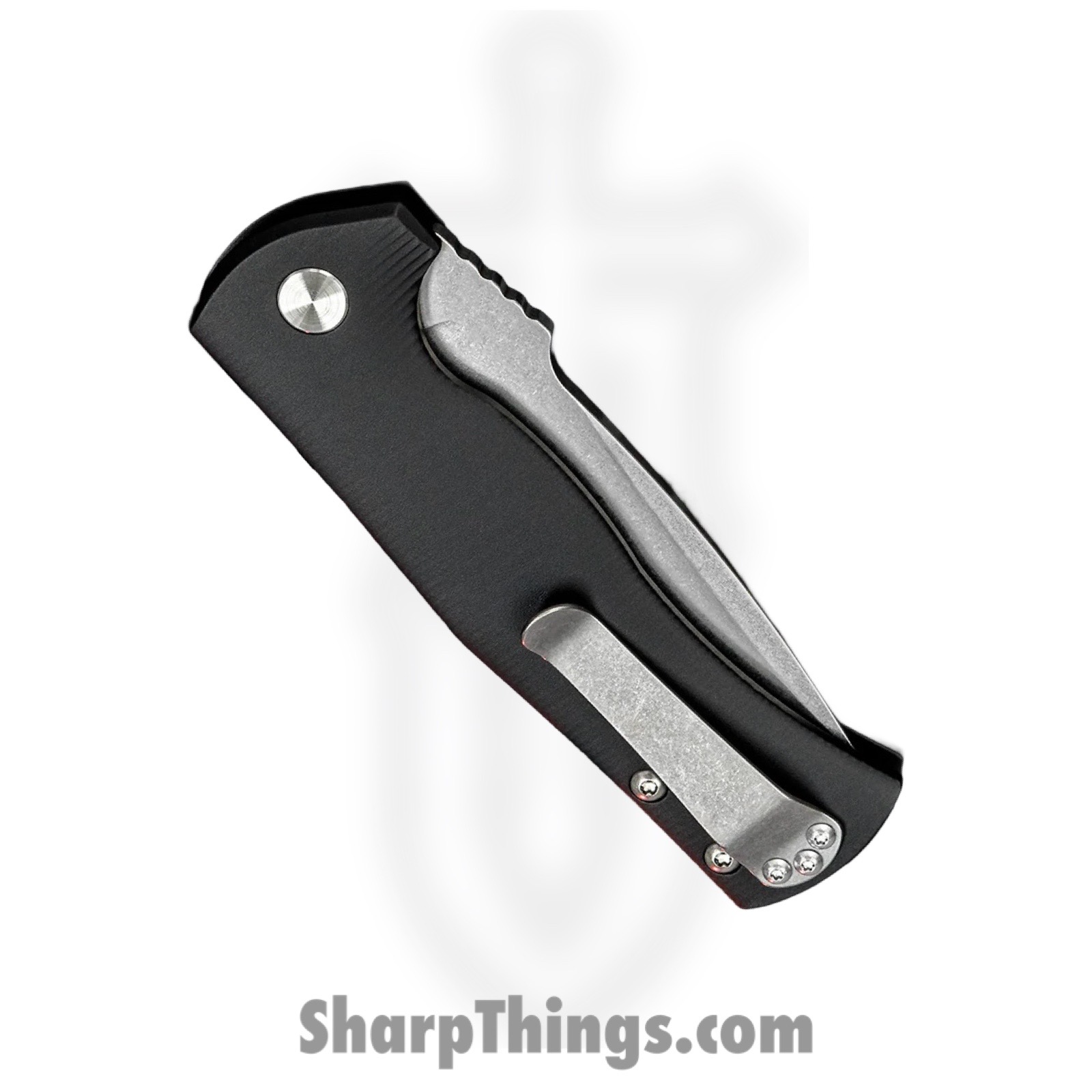 Defiant 7 - D7-EGL-SW - Eagle - Automatic Knife - S45VN Stonewash Drop Point - 6061 Aluminum - Black - Image 3