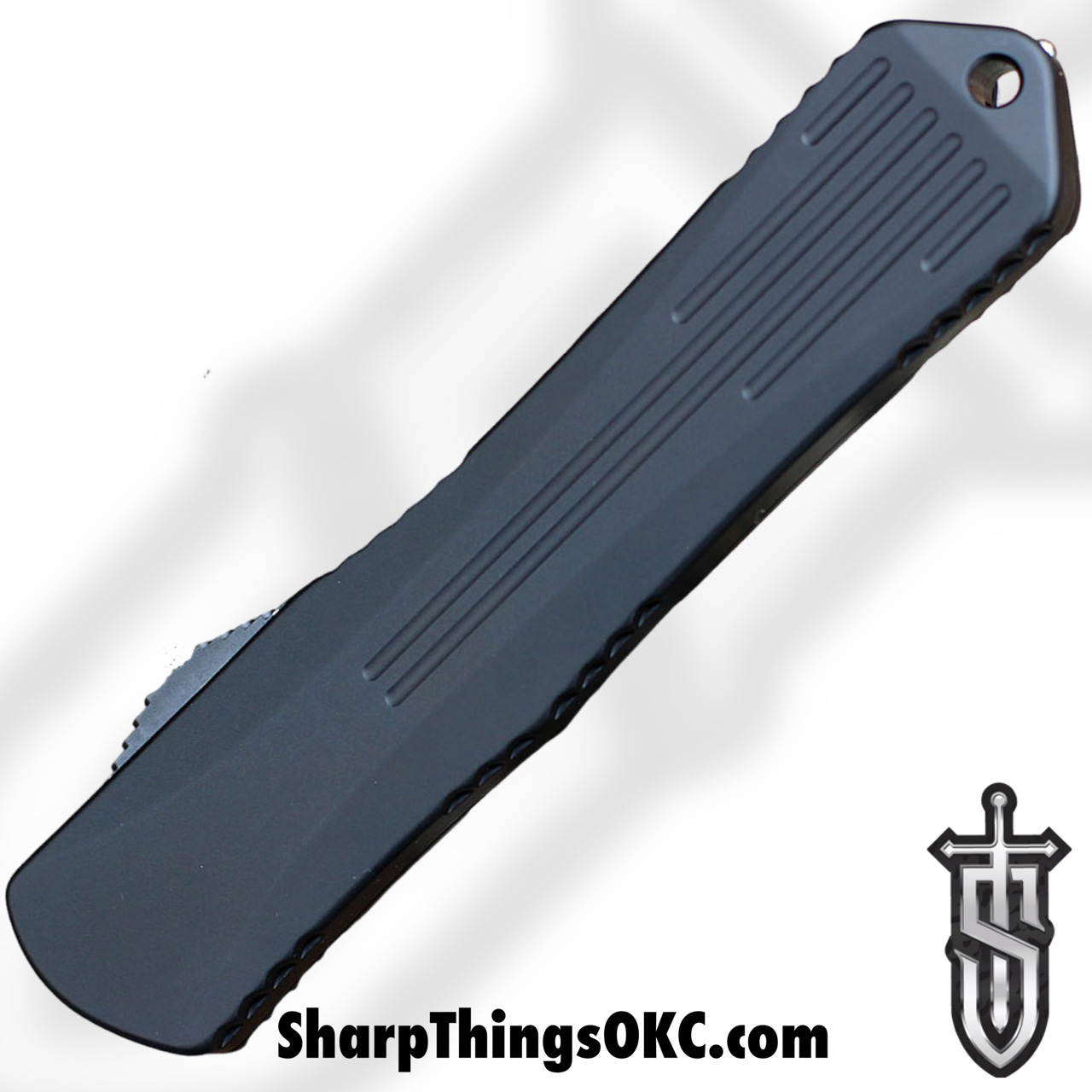Heretic Knives - H031-10A-T - Manticore X - OTF Auto - Elmax Two Tone Tanto - 6061-T6 Aluminum - Black - Image 13