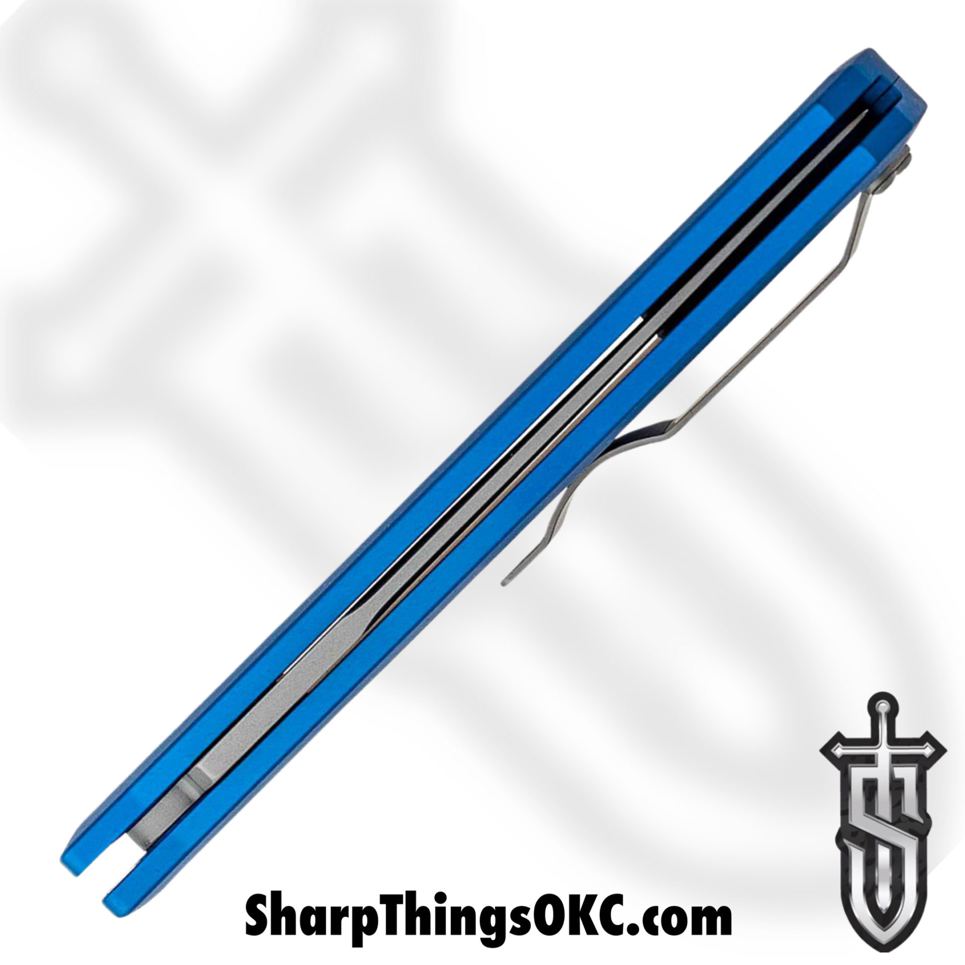 ProTech - 920-Blue - Godfather - Automatic Knife - 154CM Bead Blasted Spear Point - 6061-T6 Aluminum - Blue - Image 10