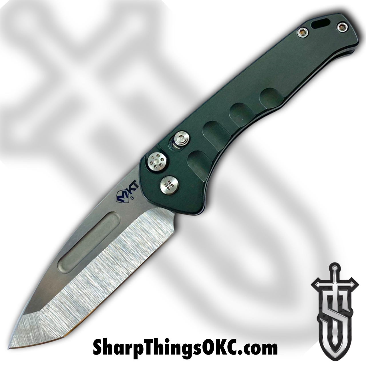 Medford Knife - MK206STD-40AG-T1C1-Q4 - Swift Auto - S45VN Tumbled Drop Point - Green - Image 16