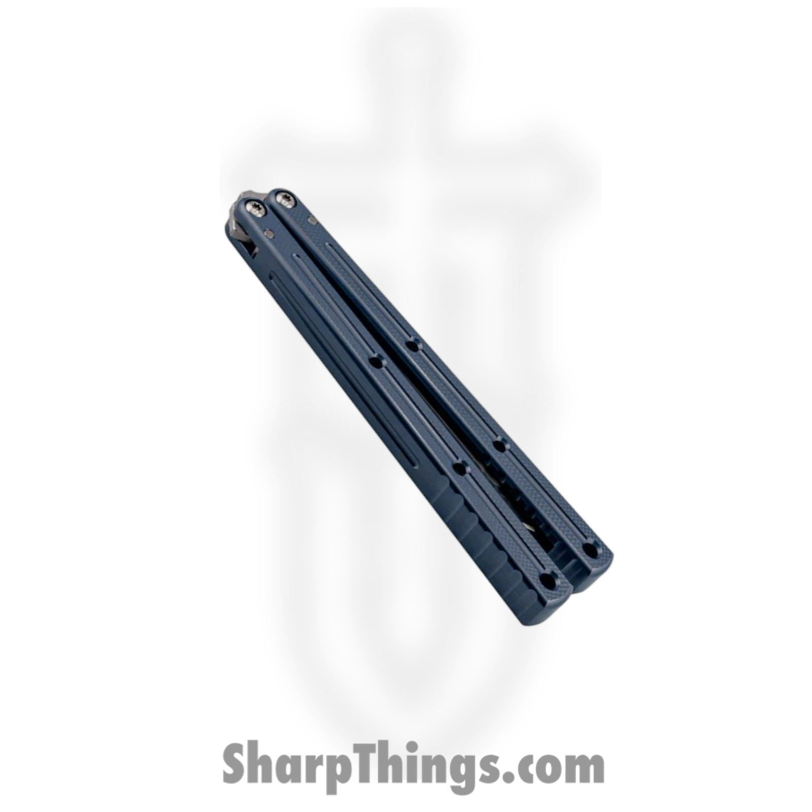 Squid Industries - krv3-dtm-gm - Krake Raken V3 Dual-Tone Matte - Balisong - Stainless Satin Tanto - 7075 Aluminum Alloy - Gunmetal - Image 2