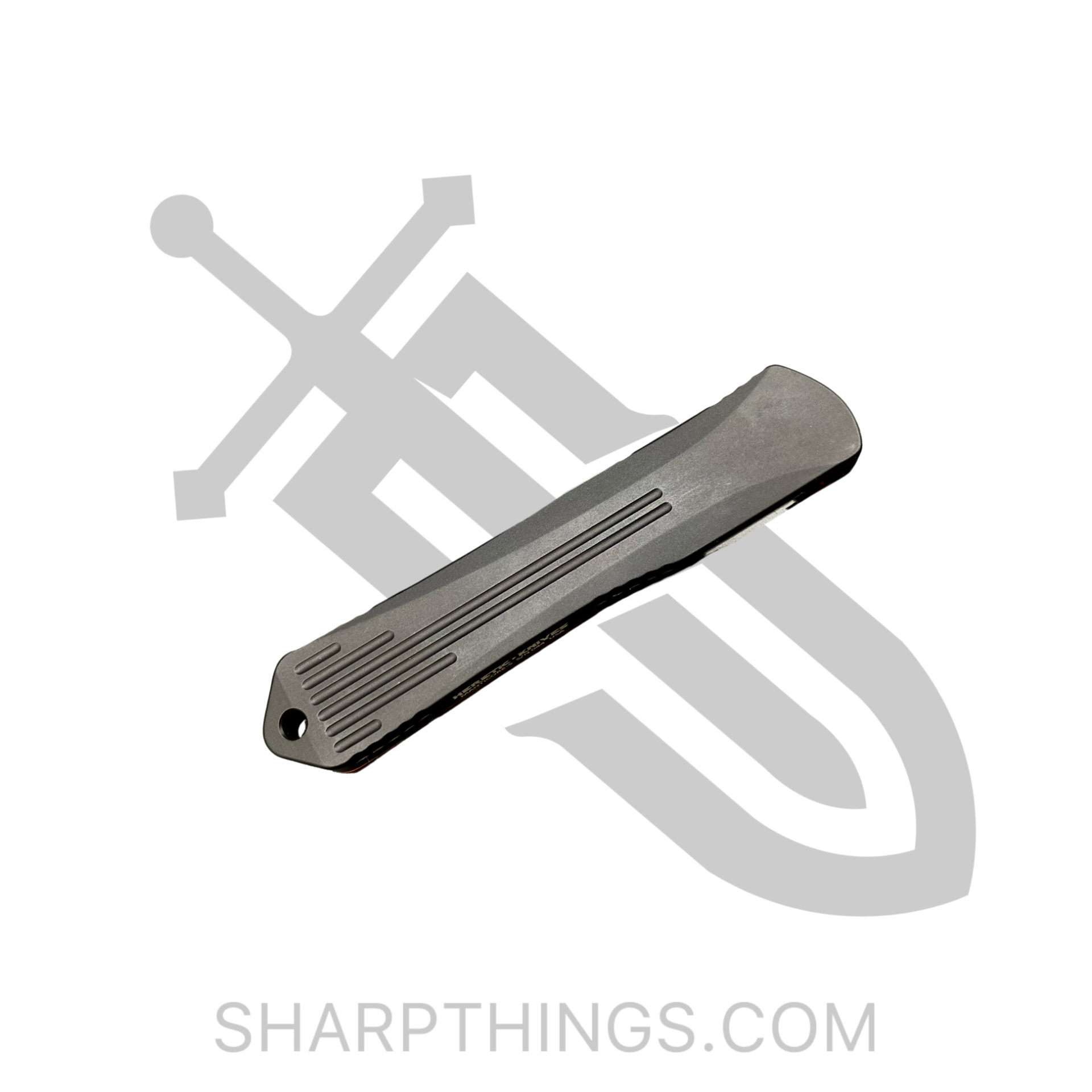 Heretic Knives - H022B-6A-ORCF - Manticore S - OTF Auto - DLC Bowie - Elmax - Orange Fat CF - Image 8