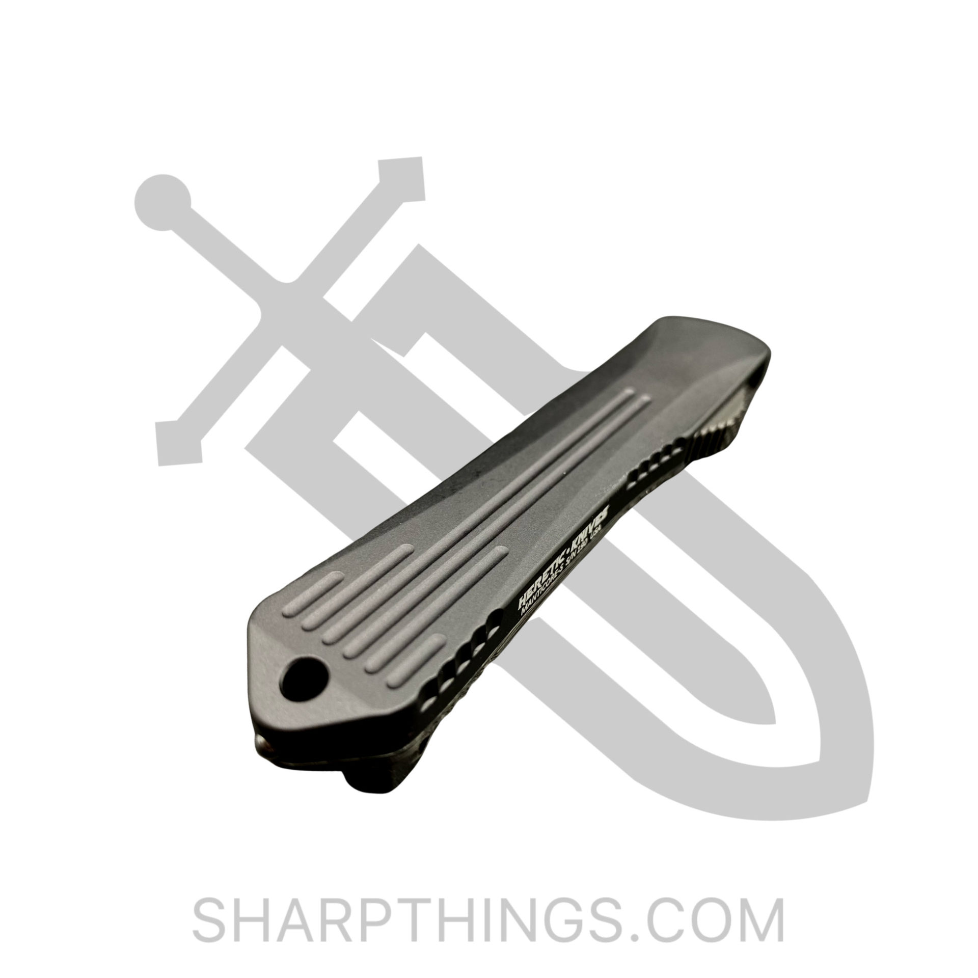 Heretic Knives - H022B-6A-ORCF - Manticore S - OTF Auto - DLC Bowie - Elmax - Orange Fat CF - Image 6