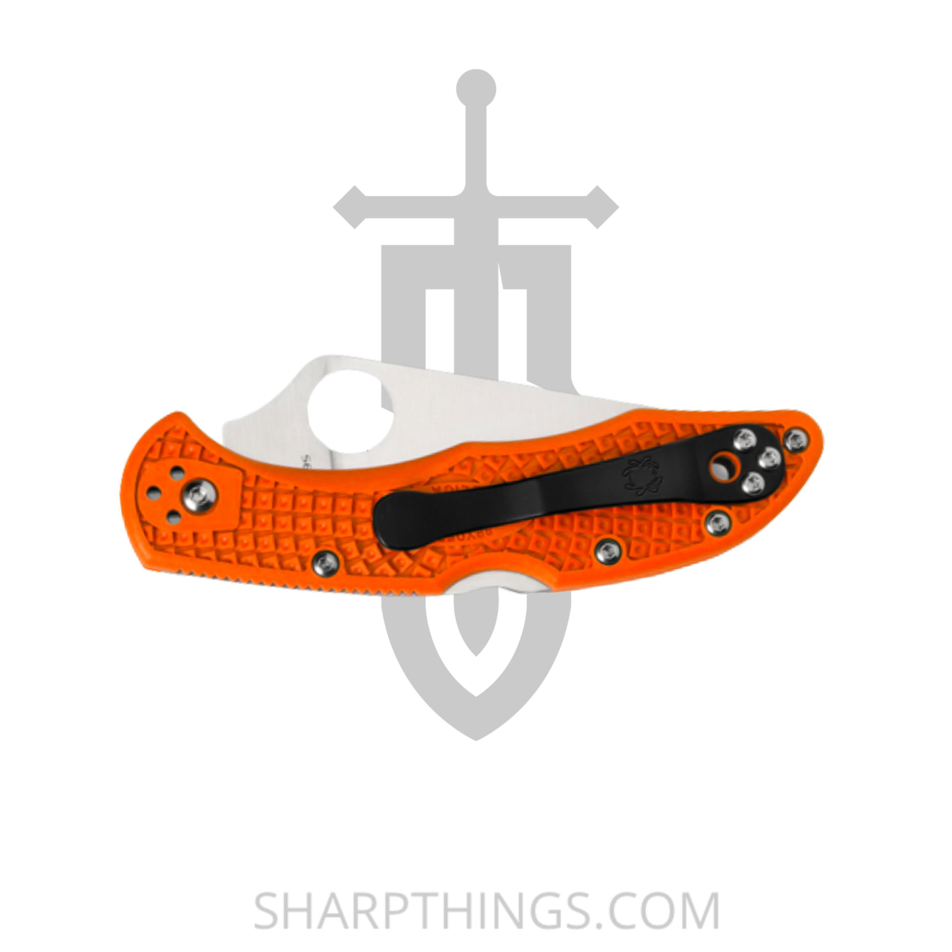 Spyderco - SC11FPOR - Delica - Folding Knife - VG-10 Satin Drop Point - FRN - Orange - Image 4