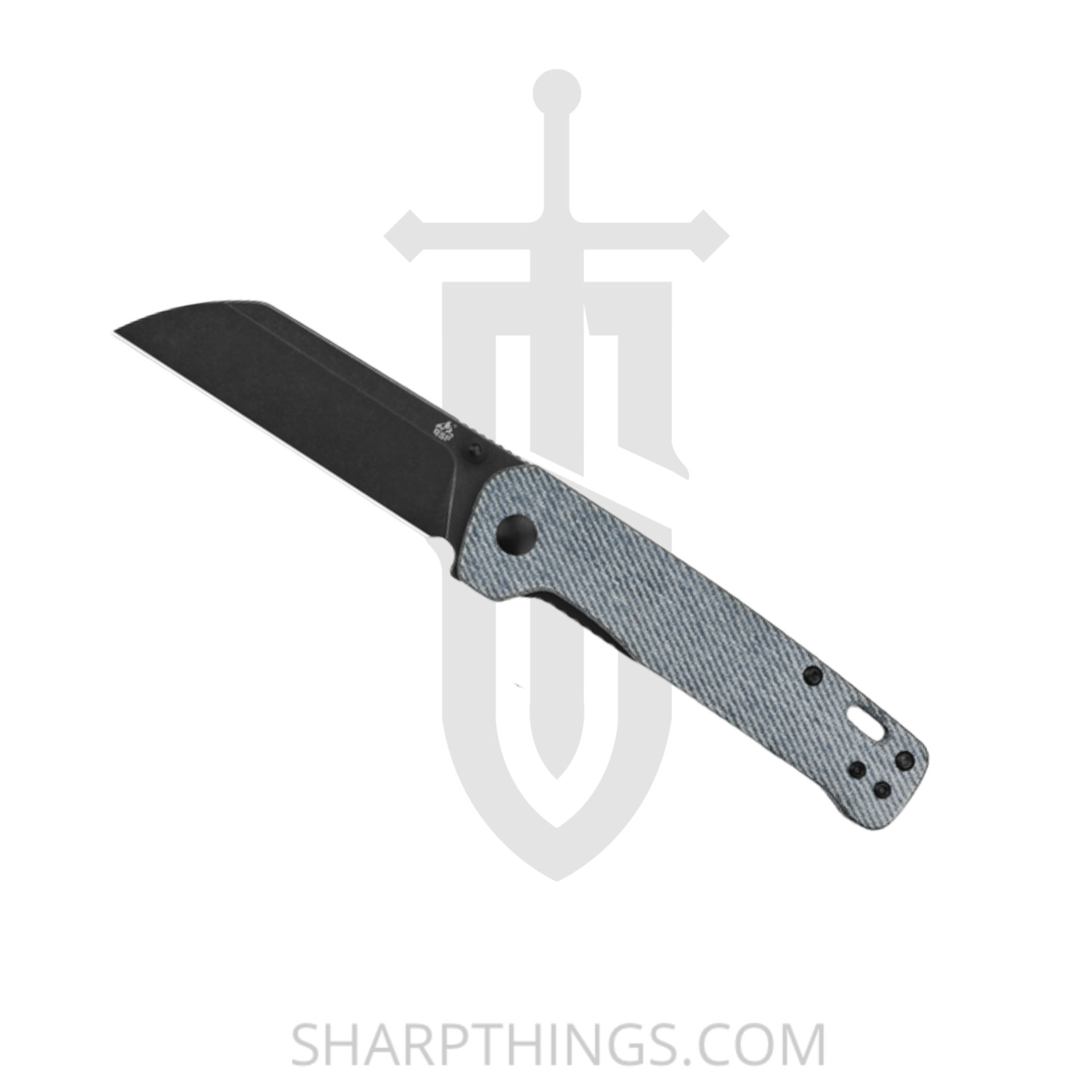 QSP - QS130B2 - Penguin - Folding Knife - D2 Black Wharncliffe - Micarta - Blue - Image 11