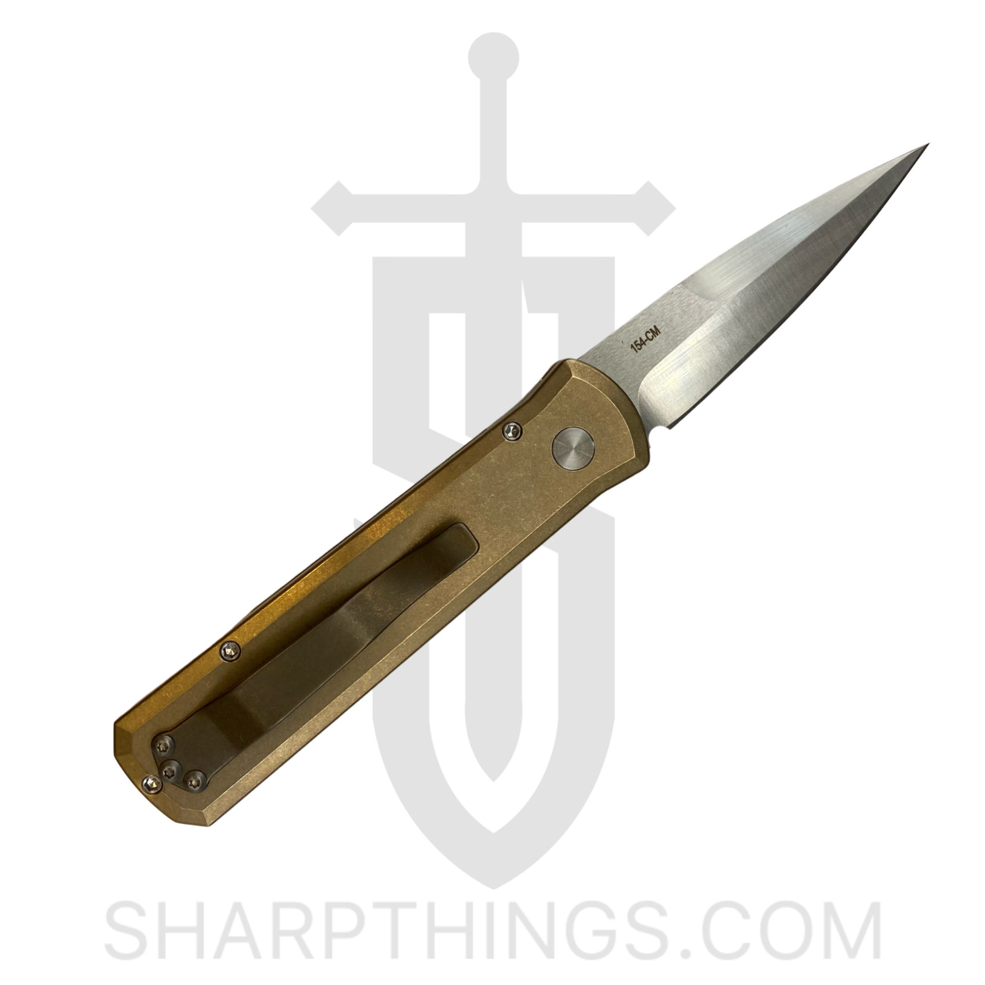 ProTech - 7110 - Godson Limited - Automatic Knife - 154CM Satin - Bronze AL - MOP Button - Image 7