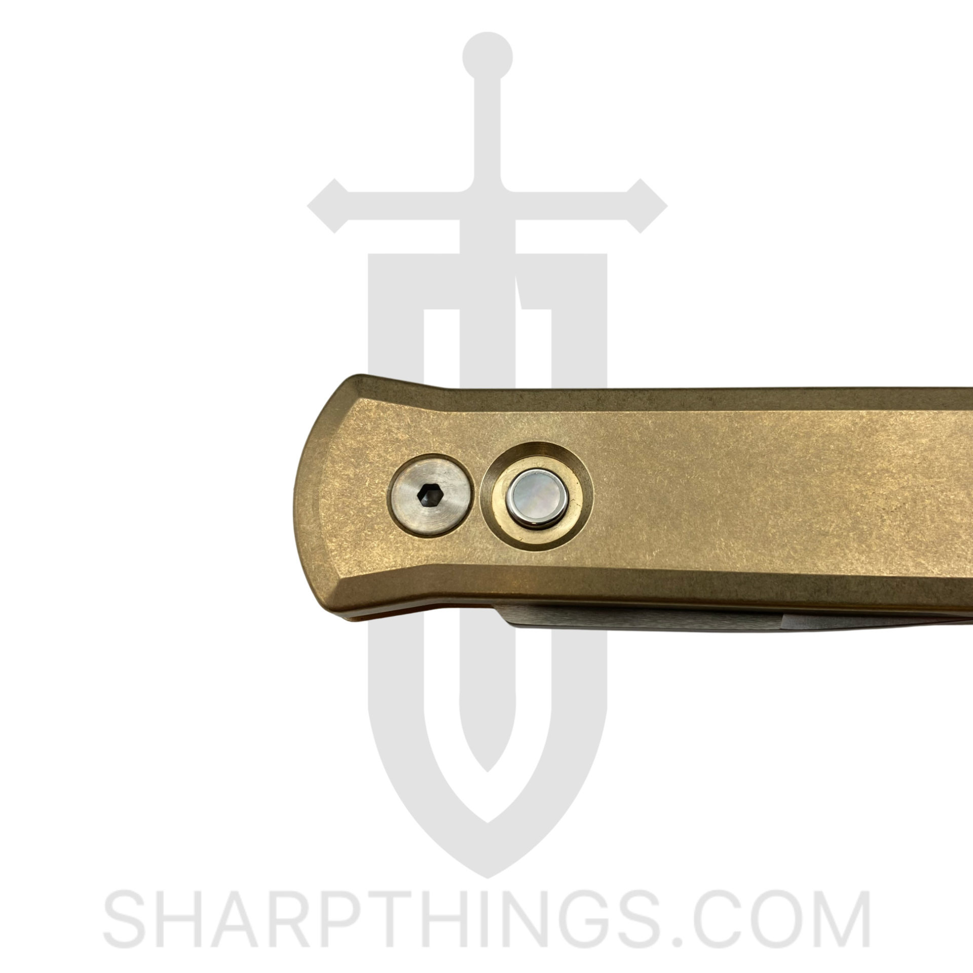 ProTech - 7110 - Godson Limited - Automatic Knife - 154CM Satin - Bronze AL - MOP Button - Image 8