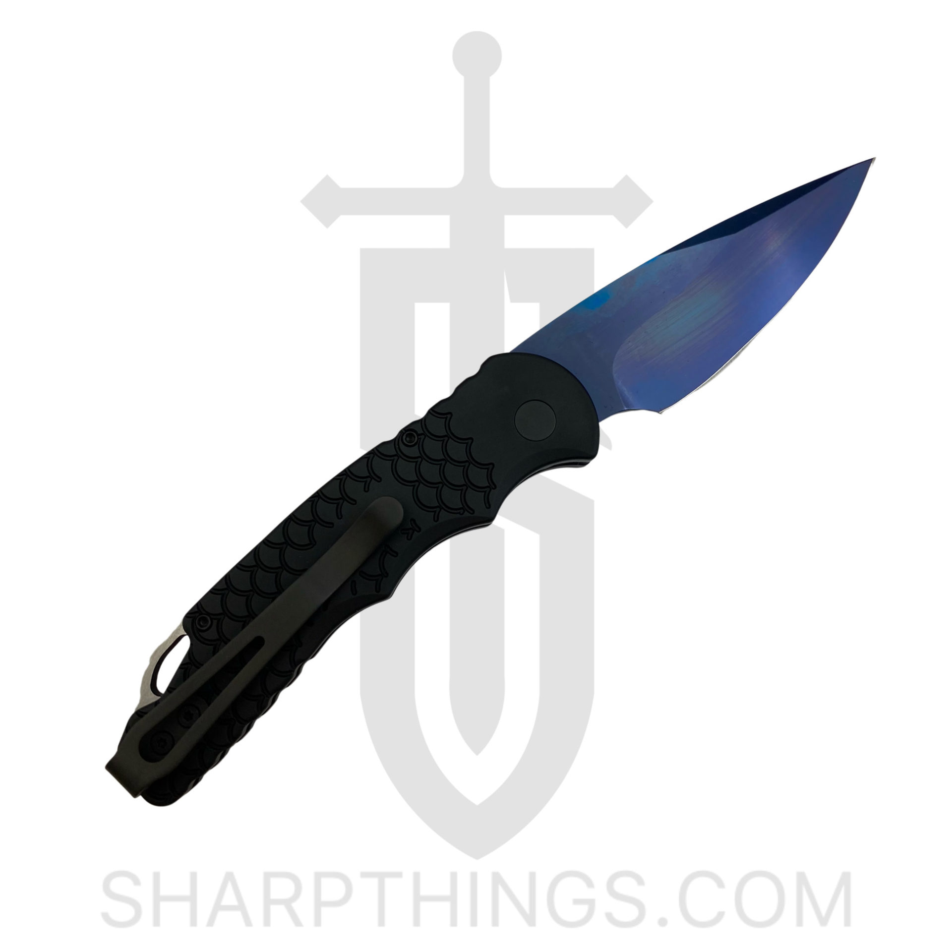 ProTech - TR-5X1 SB - Tactical Response 5 - Automatic Knife - S35VN Sapphire Blue Drop Point - Aluminum - Black - Image 7