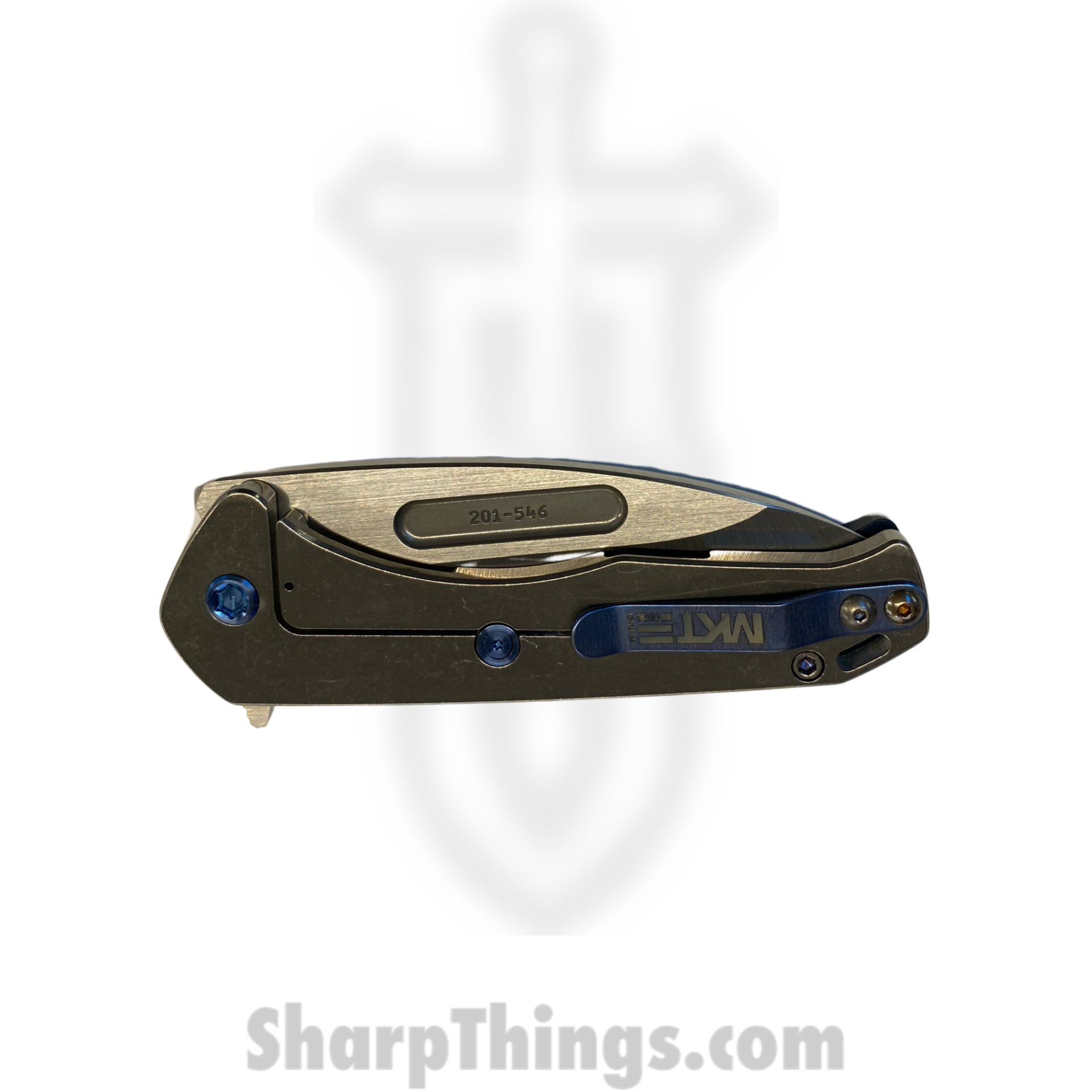 Medford Knife - MKFF206STD-44TM-T2C2-Q4 - Praetorian Swift FL Drop Point Flipper - S35VN - Blue - Image 7