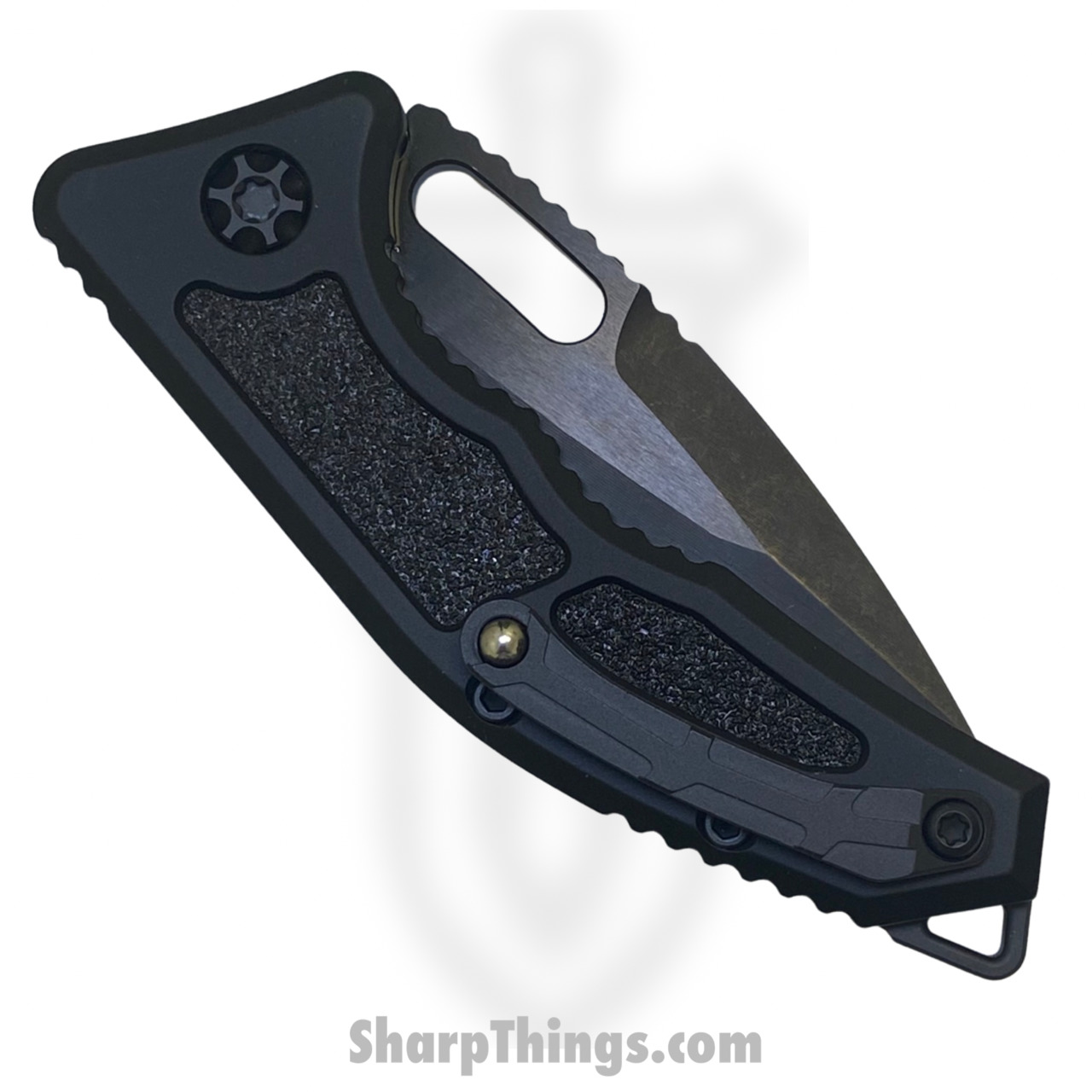 Heretic Knives - MDH011-6A-T - Medusa - Automatic Knife - S35VN Coated Tanto - 6061-T6 Aluminum/Traction Inlay - Black - Image 8