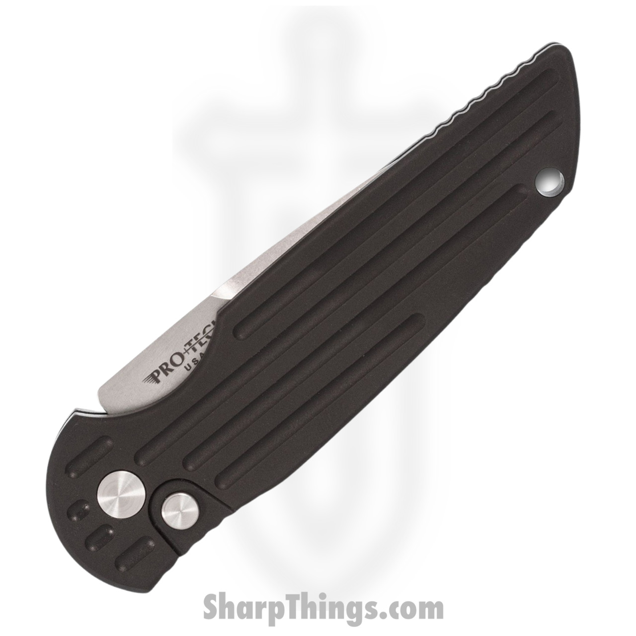 ProTech - TR-3 L-1 - Tactical Response 3 Left Handed - Automatic Knife - 154CM Stonewash Clip Point - 6061-T6 Aluminum Grooved - Black - Image 23