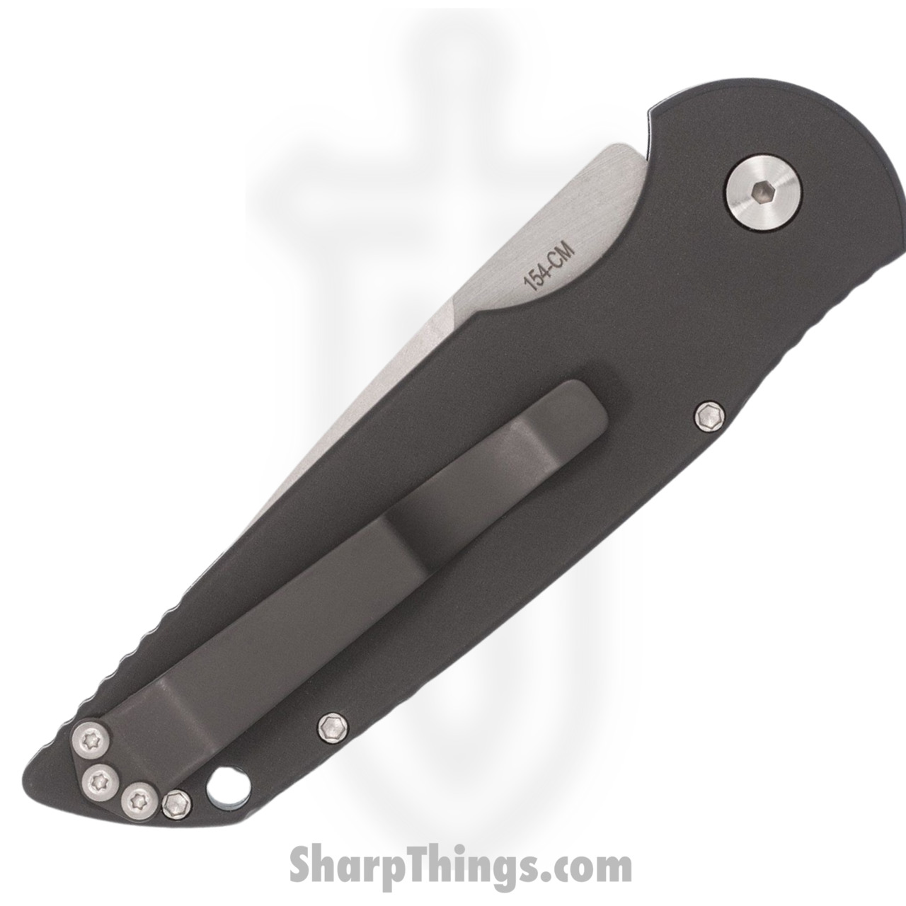 ProTech - TR-3 L-1 - Tactical Response 3 Left Handed - Automatic Knife - 154CM Stonewash Clip Point - 6061-T6 Aluminum Grooved - Black - Image 24
