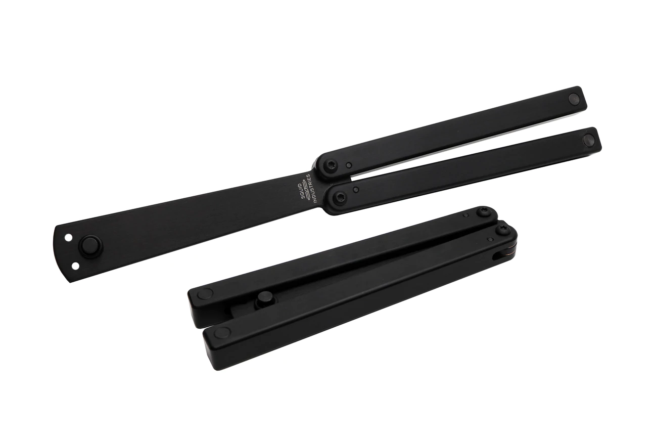Squid Industries - BS0123 - Squiddy-B - Balisong - Balisong Trainer - 7075 Aluminum - Black - Image 9