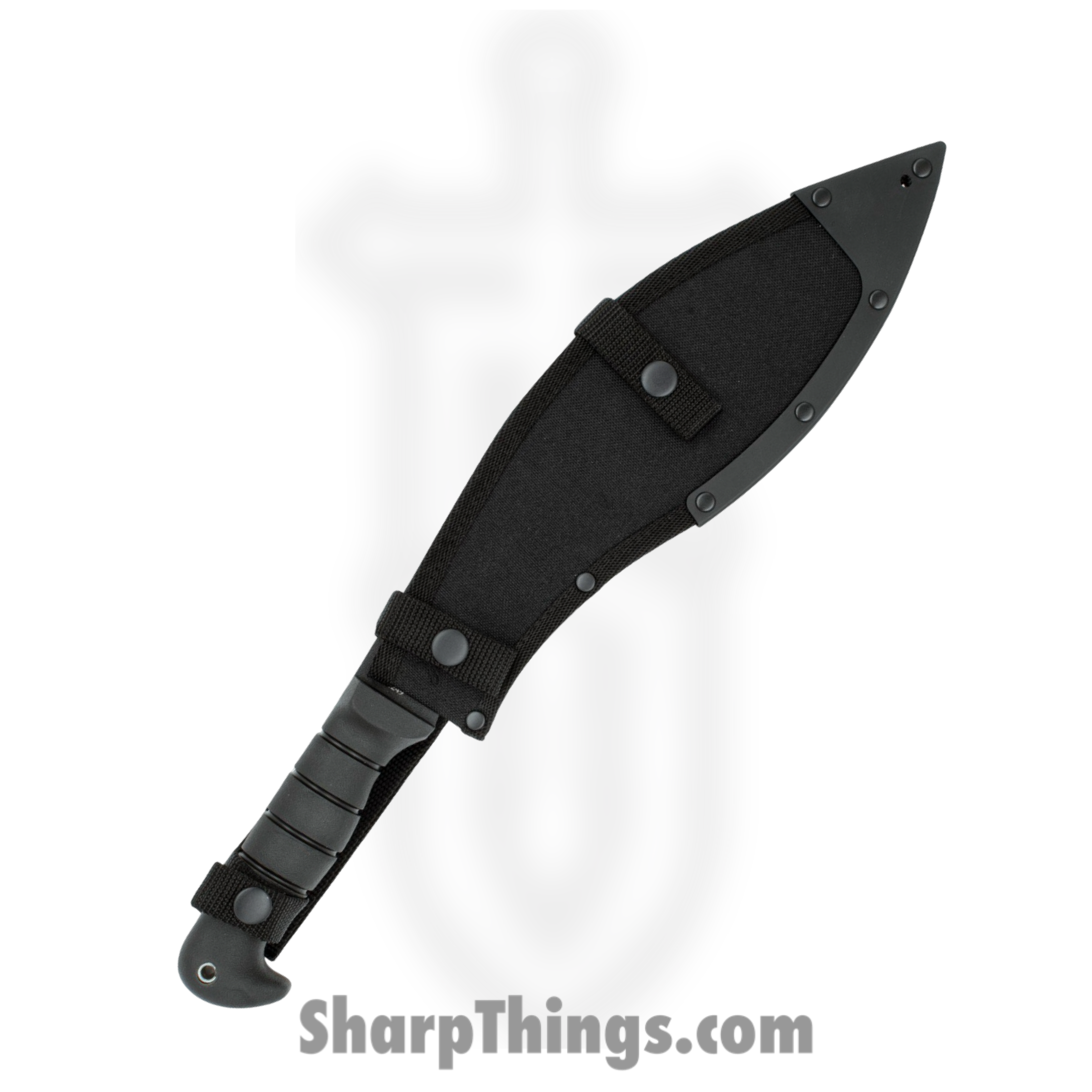 Ka-Bar - KA1249 - Machete Kukri - Fixed Blade Knife - Black Kukri - TPR - Black - Image 4