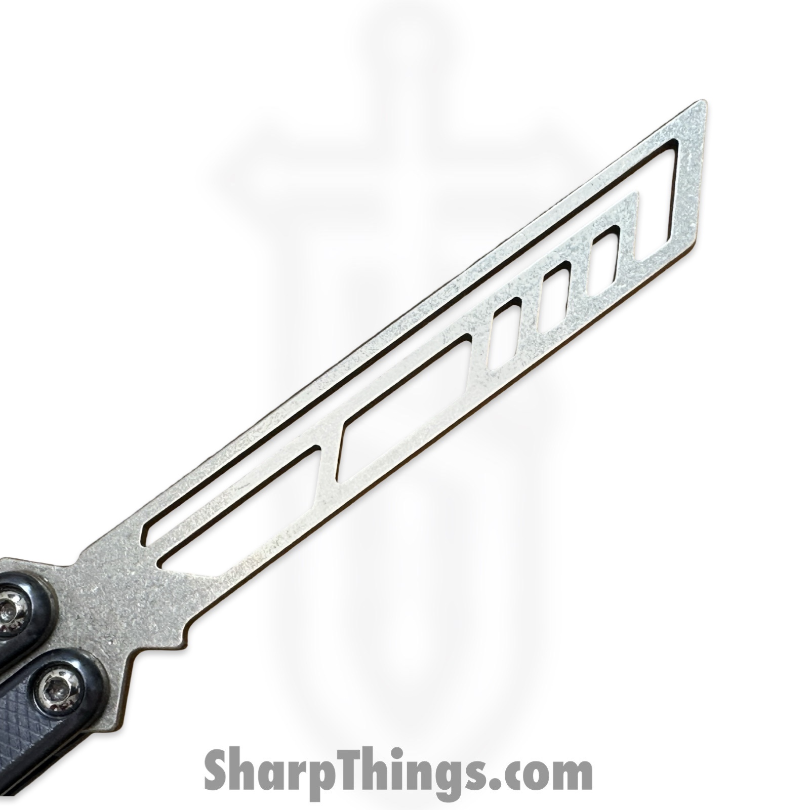 Squid Industries - KRTR-DTGM - Krake Raken V3 Trainer Dual Tone - Balisong - 410 SS Stonewash - 7075 Aluminum Alloy - Gunmetal - Image 10