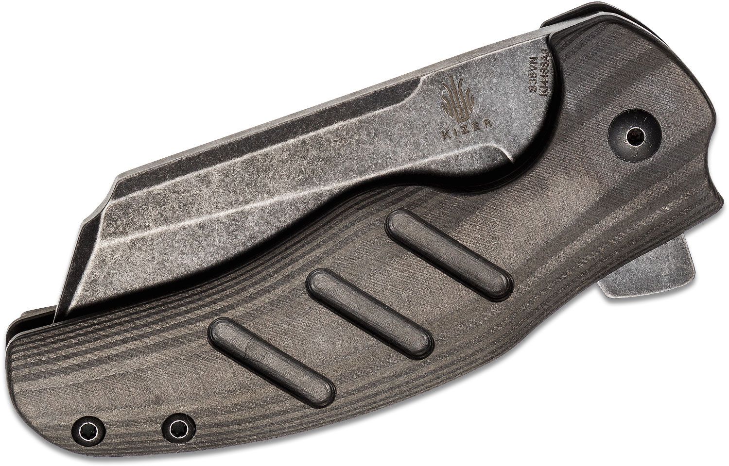 Kizer Cutlery - KI4488A3 - C01C - Folding Knife - KI4488A3 C01C Folding Knife - Milled Carbon Fiber - Black - Image 13