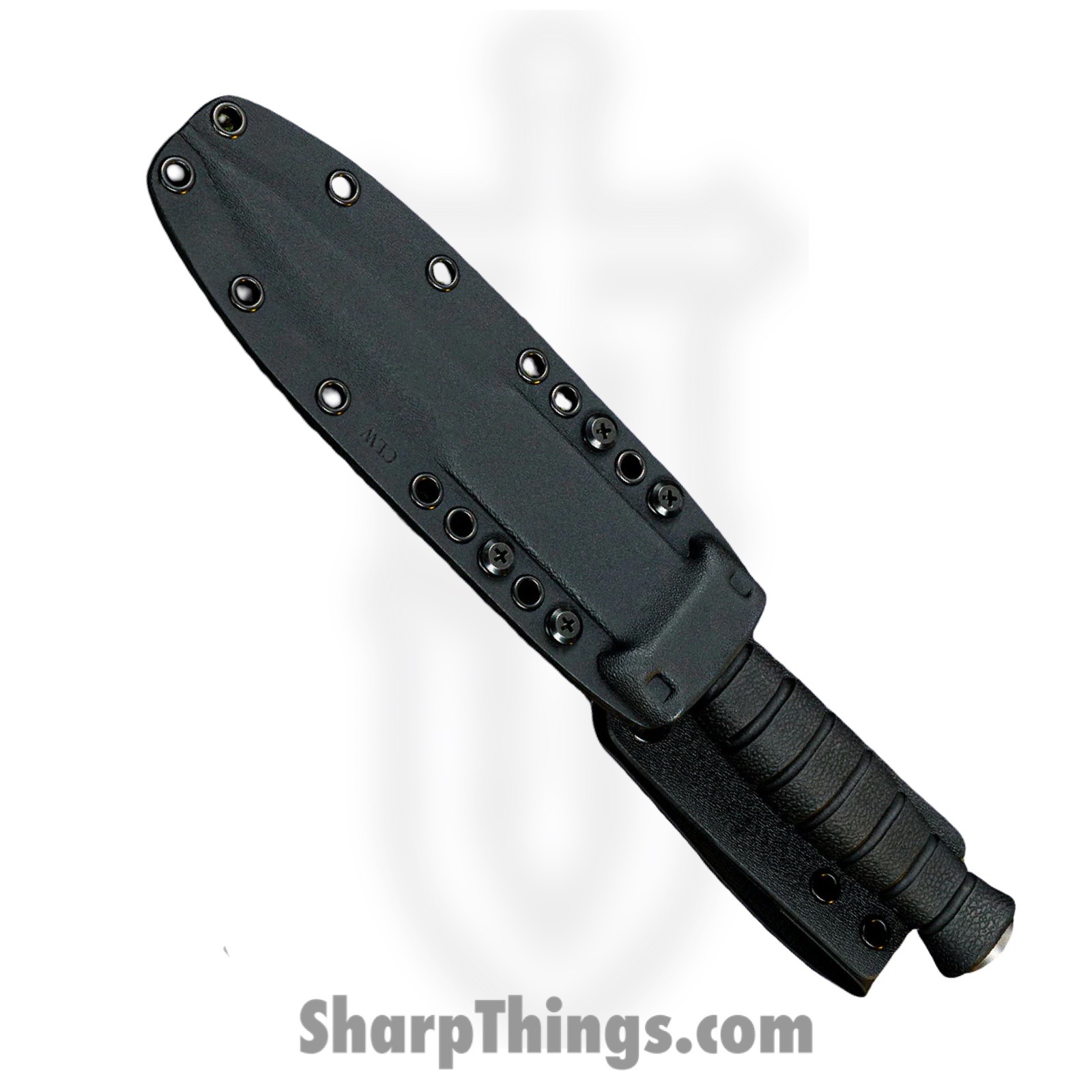 Defiant 7 - D7-M320-CKBK - M320 - Fixed Blade Knife - CPM 3V Black Cerakote Spear Point - Polymer - Black - Image 2