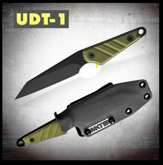 Medford Knife and Tool - MK114SPQ-10KO-SPQ3-Q4 - UDT-1 - Fixed Blade Knife - S35VN PVD G10 - G10 - OD Green - Image 11