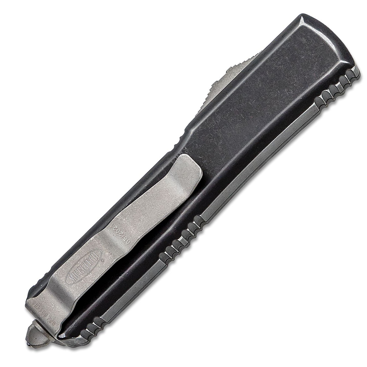 Microtech - 122-5 - Ultratech - OTF Auto - Elmax, M390, 204P Satin Dagger - 6061-T6 Aluminum - Black - Image 22