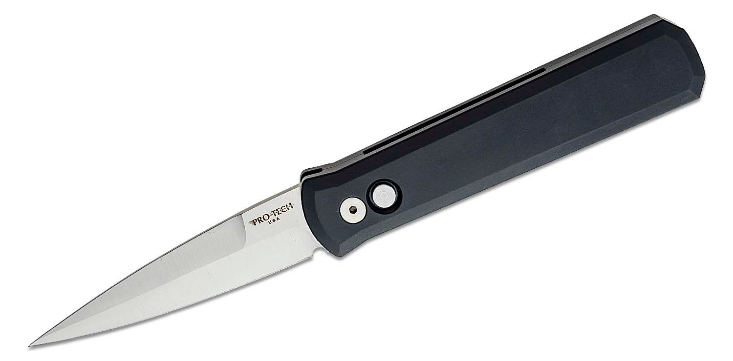 ProTech - 921-SATIN - Godfather - Automatic Knife - 154CM Satin Spear Point - Aluminum - Black - Image 11