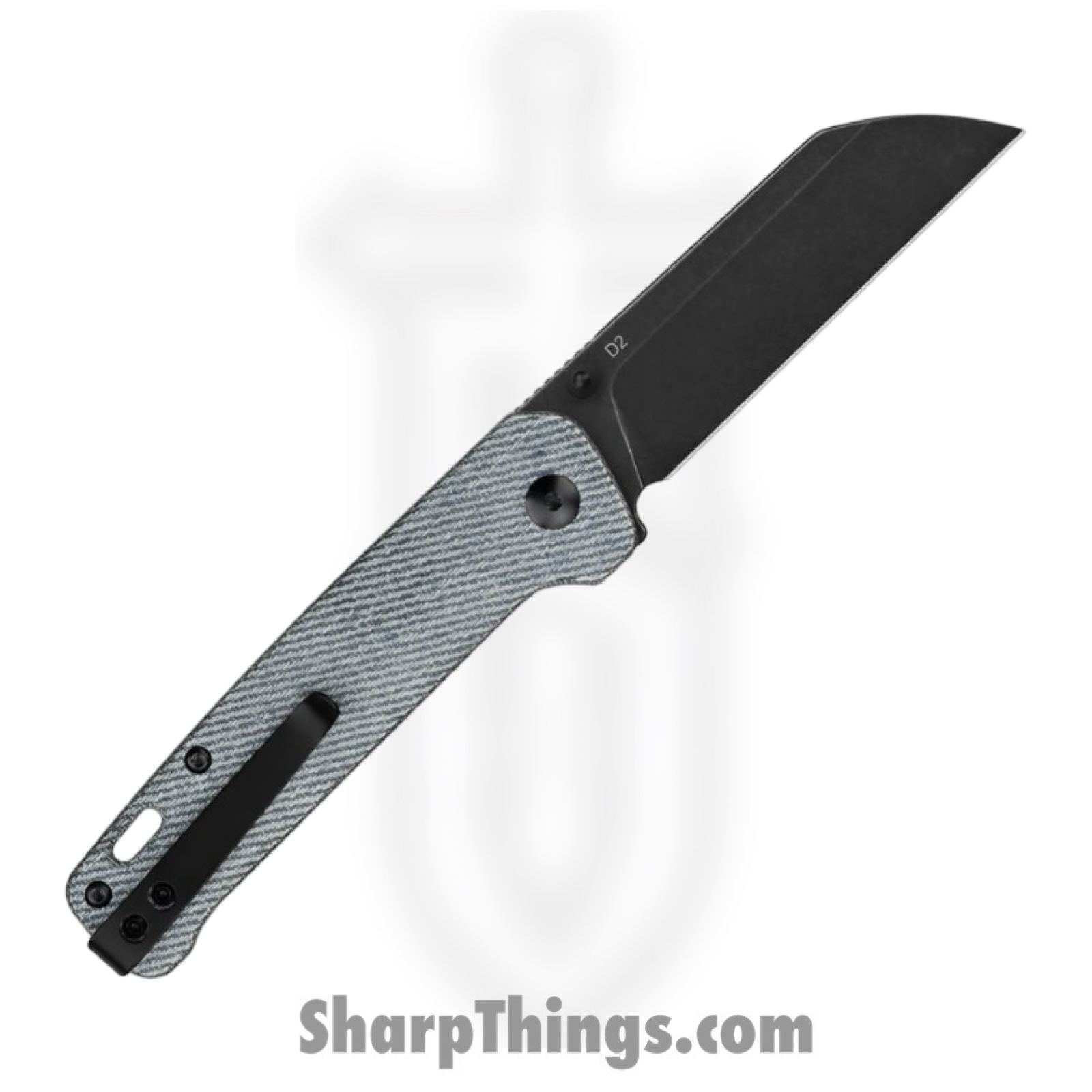 QSP - QS130B2 - Penguin - Folding Knife - D2 Black Wharncliffe - Micarta - Blue - Image 8