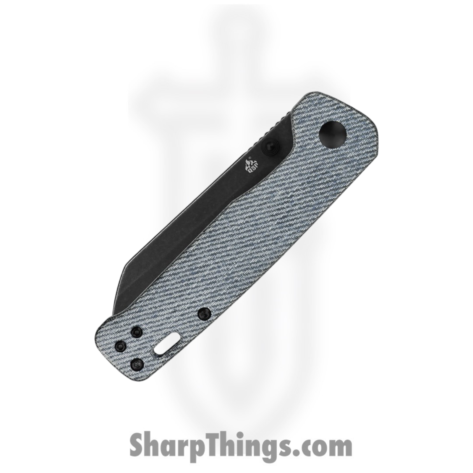 QSP - QS130B2 - Penguin - Folding Knife - D2 Black Wharncliffe - Micarta - Blue - Image 9