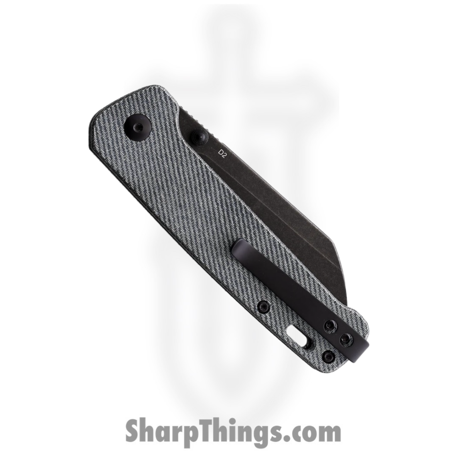 QSP - QS130B2 - Penguin - Folding Knife - D2 Black Wharncliffe - Micarta - Blue - Image 10