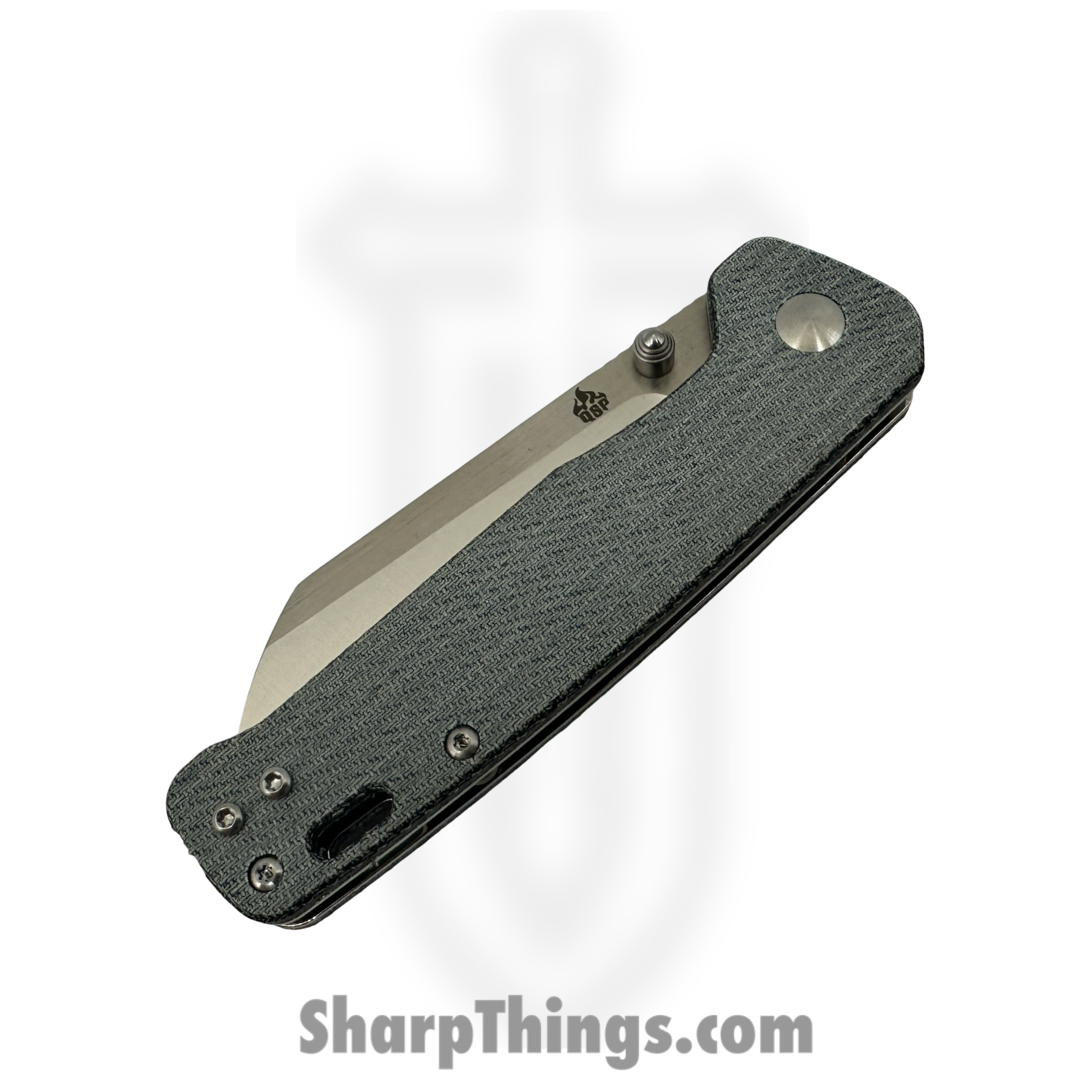 QSP - QS130B - Penguin - Folding Knife - D2 Two Tone Sheepsfoot - Linen Micarta - Blue - Image 7