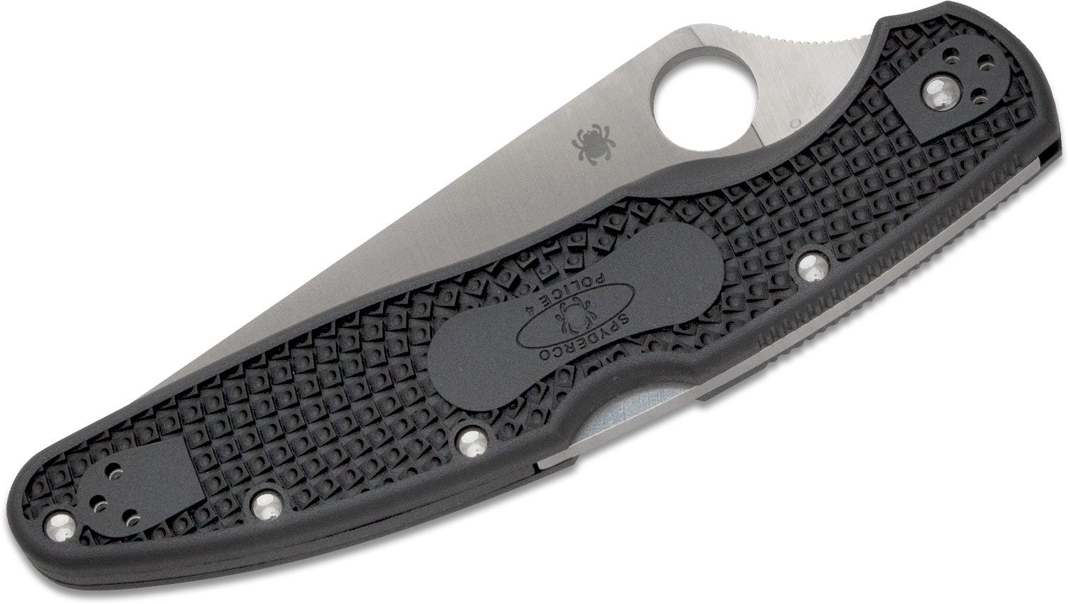 Spyderco - SC07PBK4 - Police 4 Lightweight - Folding Knife - VG-10 Satin Drop Point - FRN - Black - Image 17