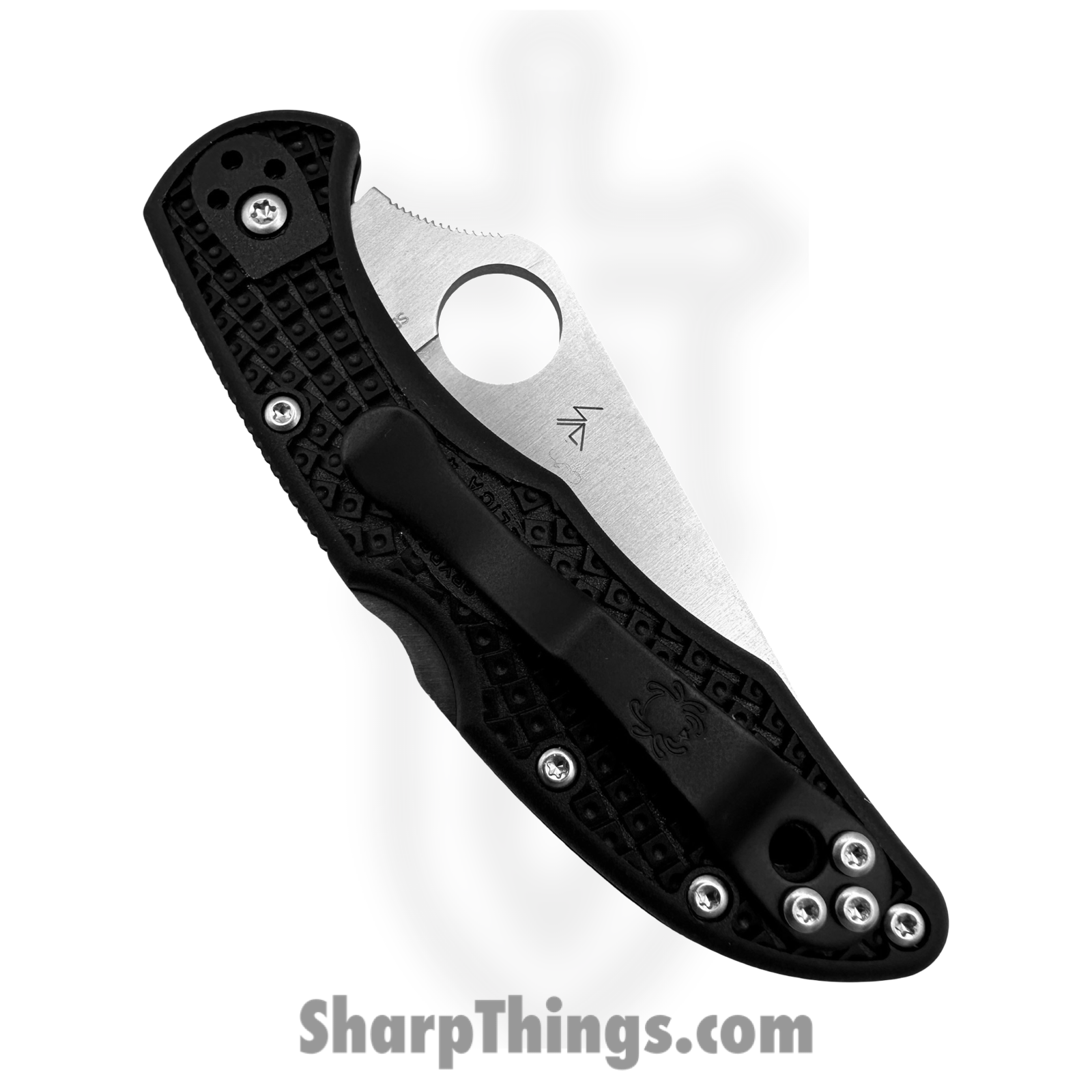 Spyderco - SC11fPBK - Delica 4 Lockback - Folding Knife - VG-10 Coated Drop Point - FRN - Black - Image 4