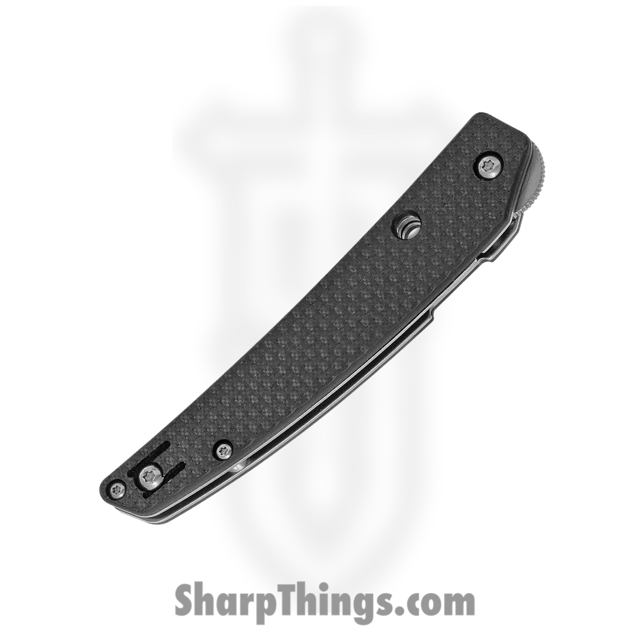 Spyderco - SC242CFP - Ikuchi Compression Lock - Folding Knife - CPM-S30V Satin Upswept - Carbon Fiber G10 - Black - Image 5