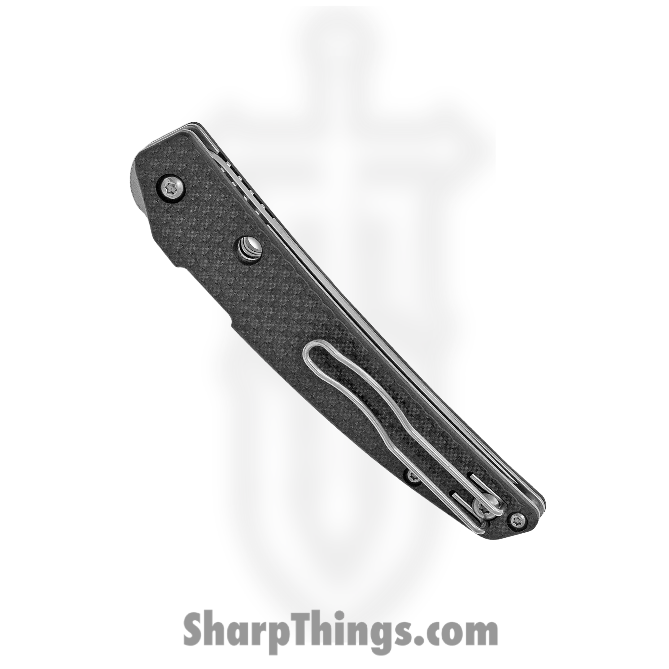 Spyderco - SC242CFP - Ikuchi Compression Lock - Folding Knife - CPM-S30V Satin Upswept - Carbon Fiber G10 - Black - Image 6