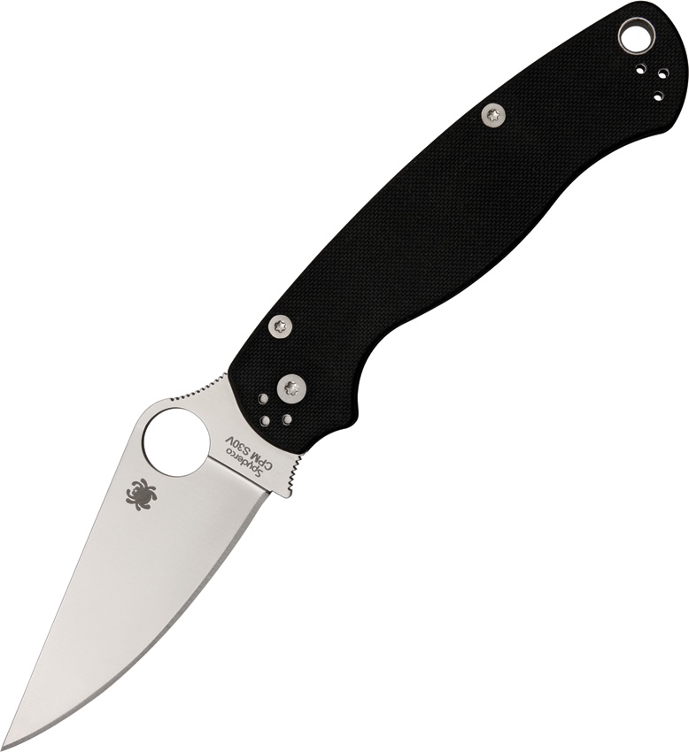 Spyderco - SC81GP2 - Para-Military 2 Comp Lock - Folding Knife - CPM S30V Satin Satin - G10 - Black - Image 4