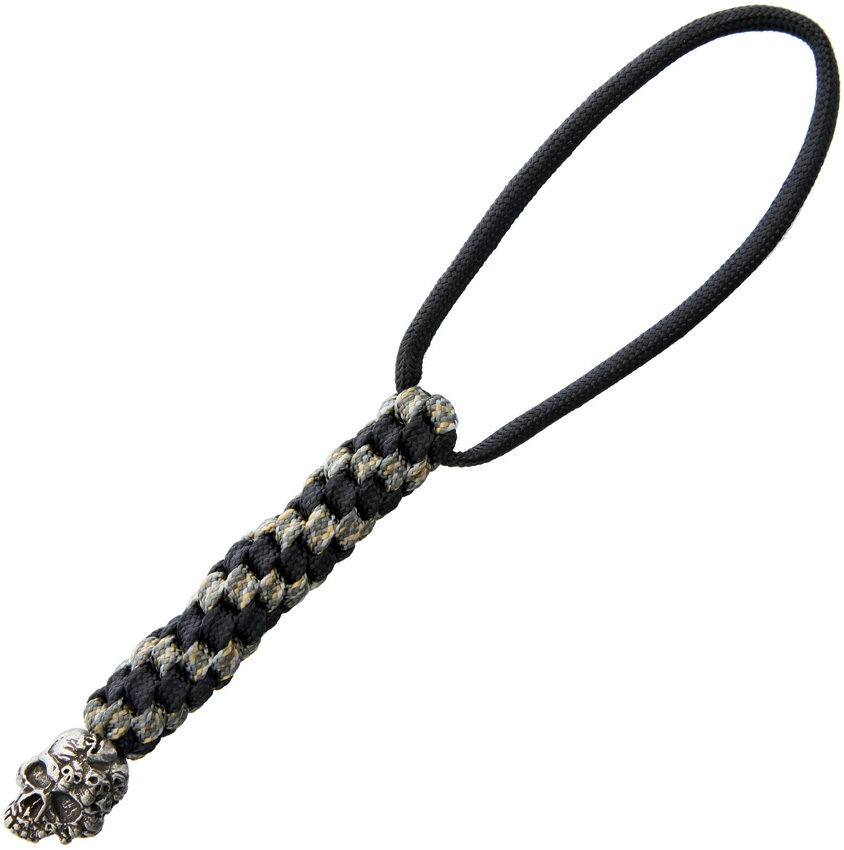 Schmuckatelli Co - SMUK4A01 - Mind Lanyard - Pewter Skull - Black Gray - Image 6